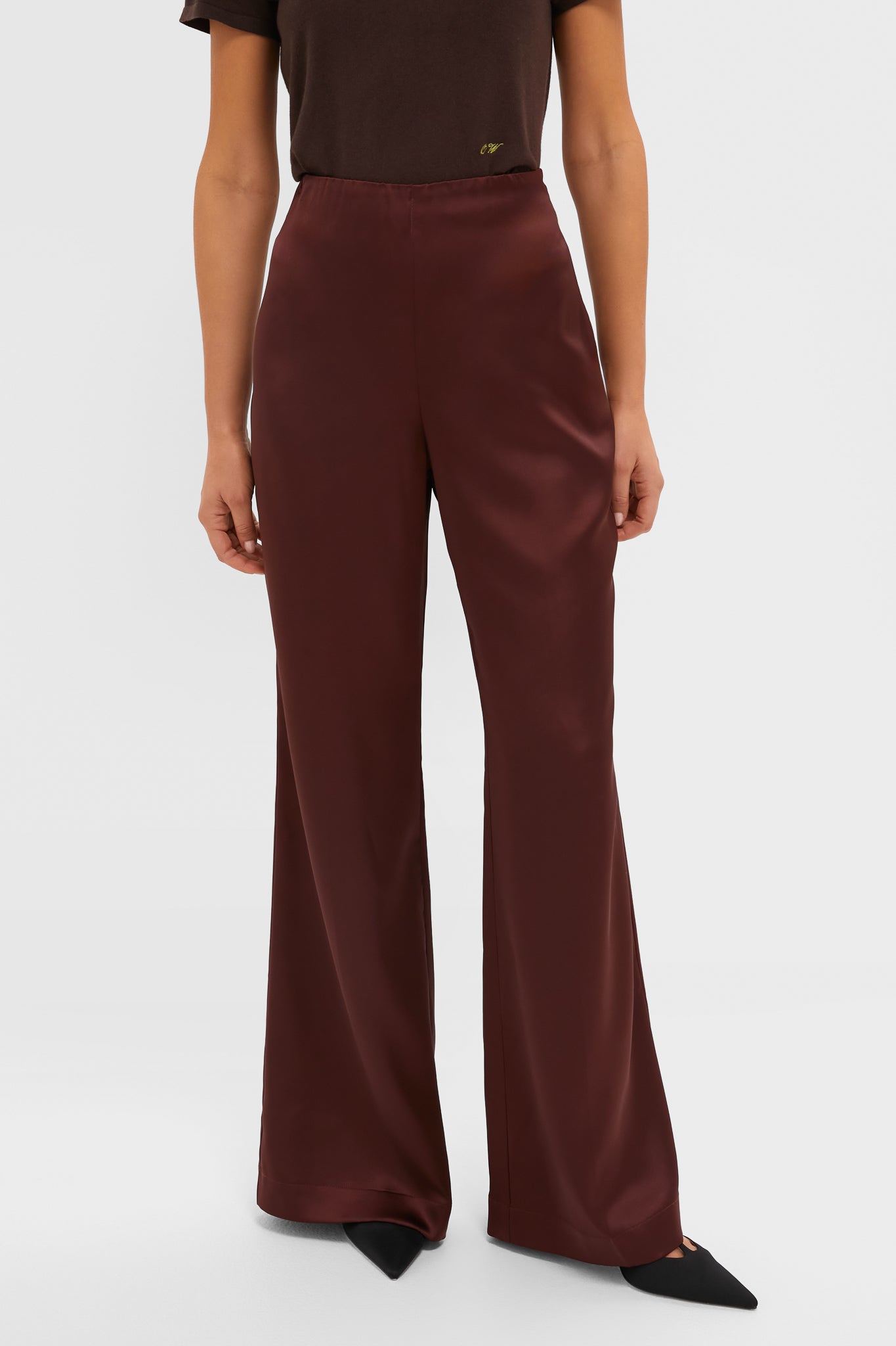 Chocolate Satin Deja Pants-Beilave