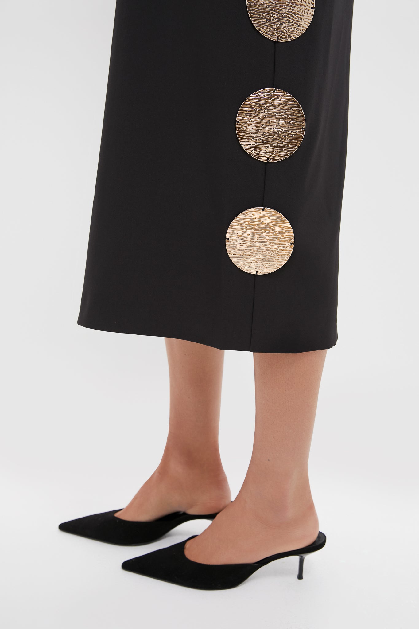 Gold Medallion Zeus Midi Dress-Beilave