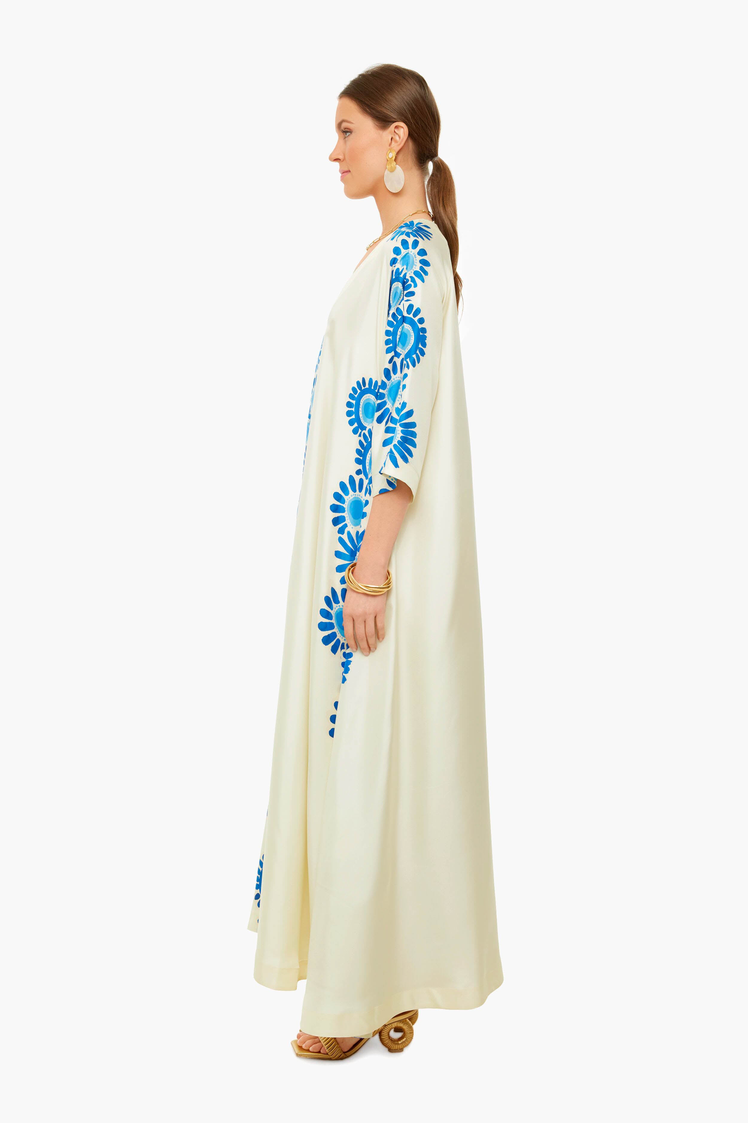 Daisy Placee Azzurro Muumuu Dress-Beilave