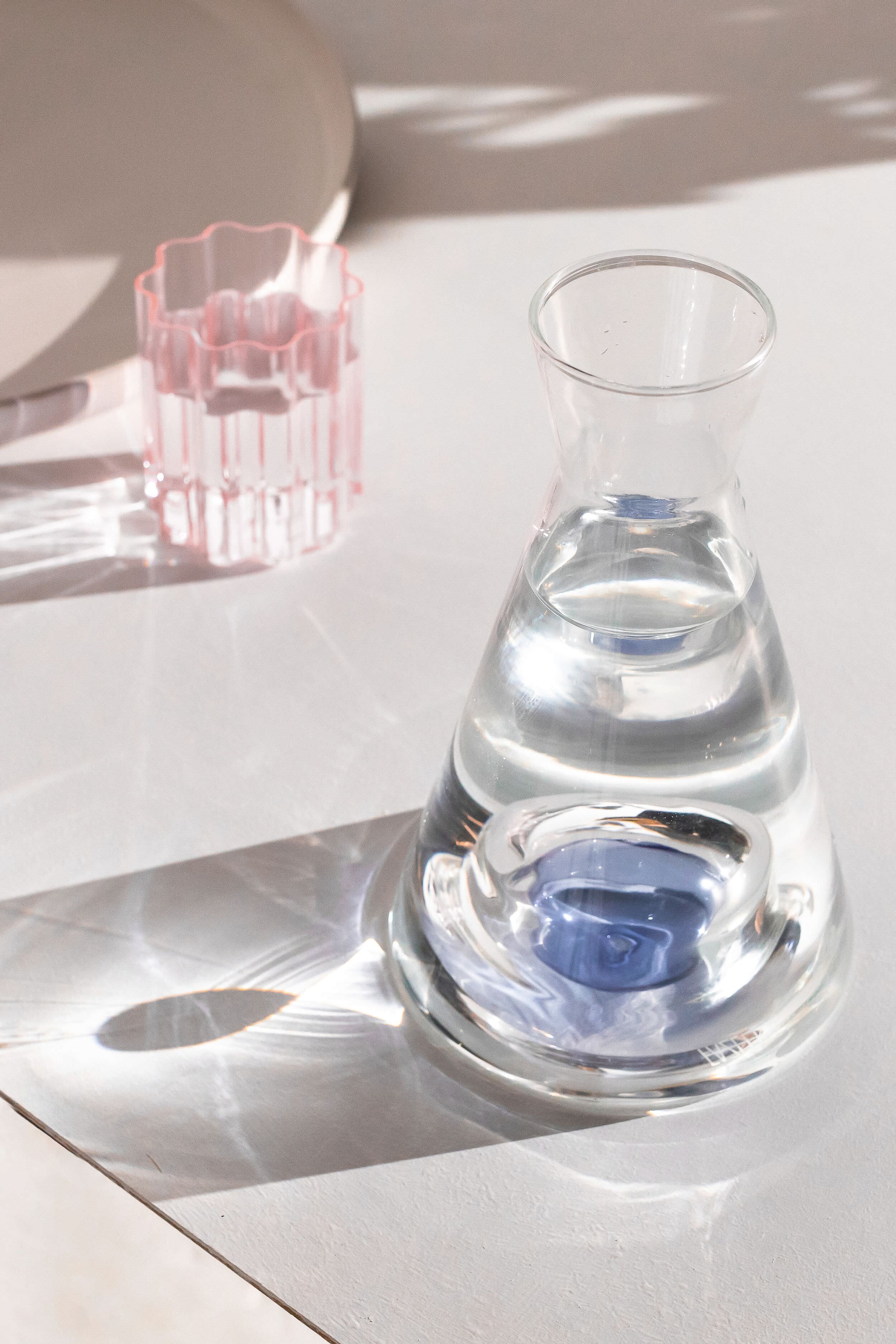 Clear and Blue Vice Versa Carafe-Beilave