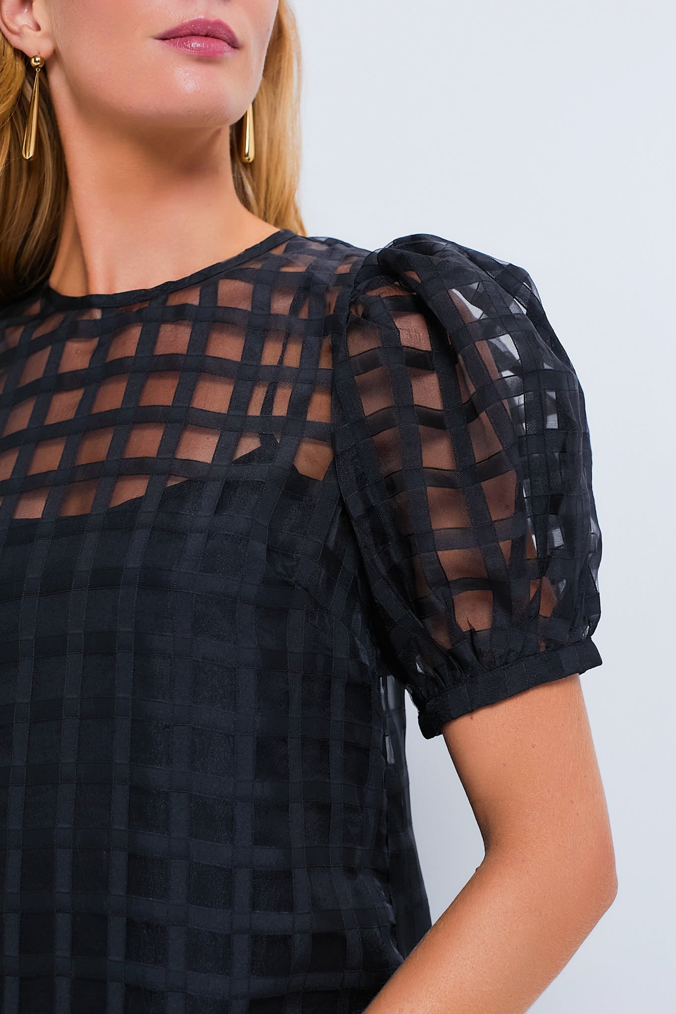 Organza Windowpane Waverly Dress-Beilave