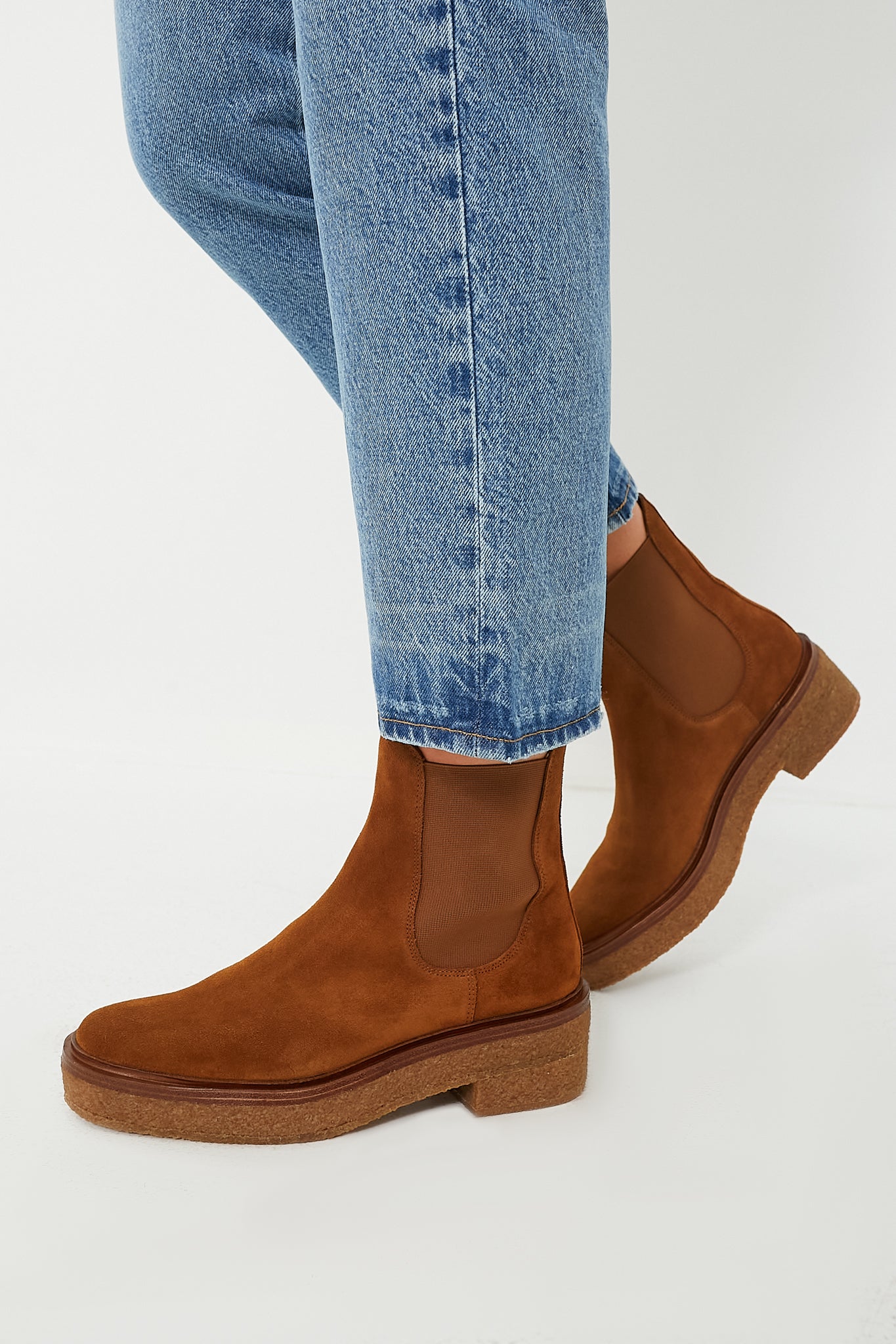 Cacao Suede Raquel Booties-Beilave
