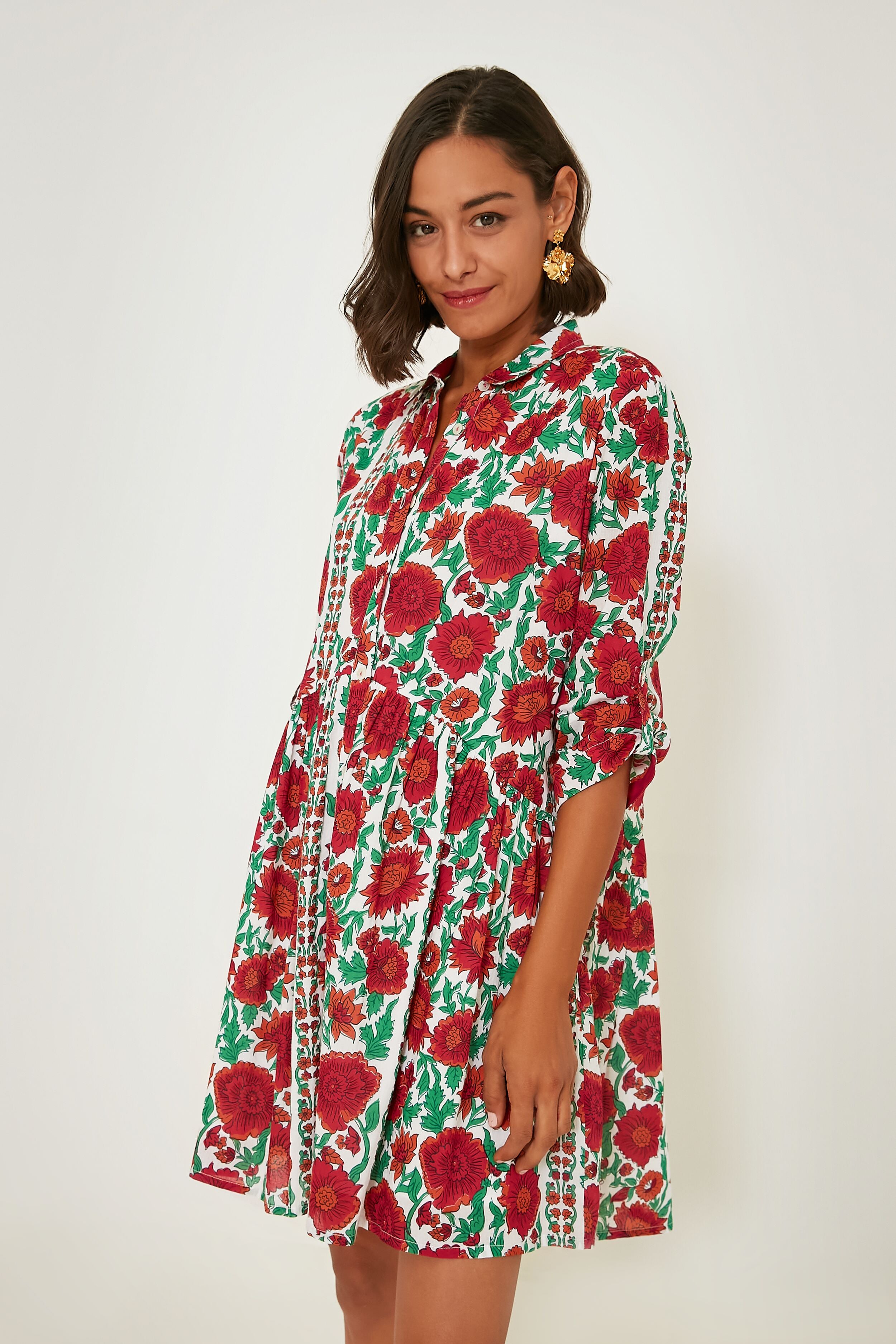 Exclusive Pink Dijon Deauville Mini Dress-Beilave