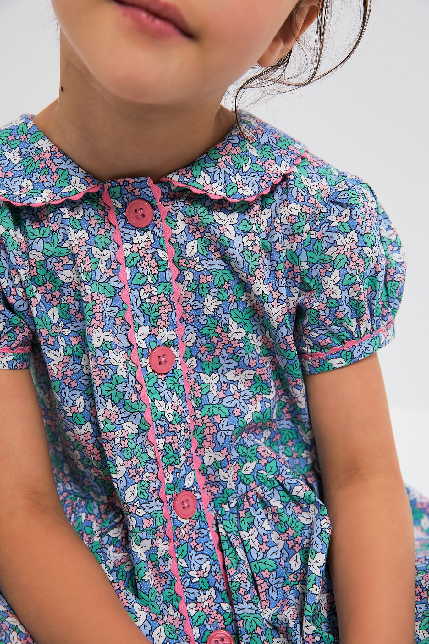 Winter Blossom Button-Front Dress-Beilave