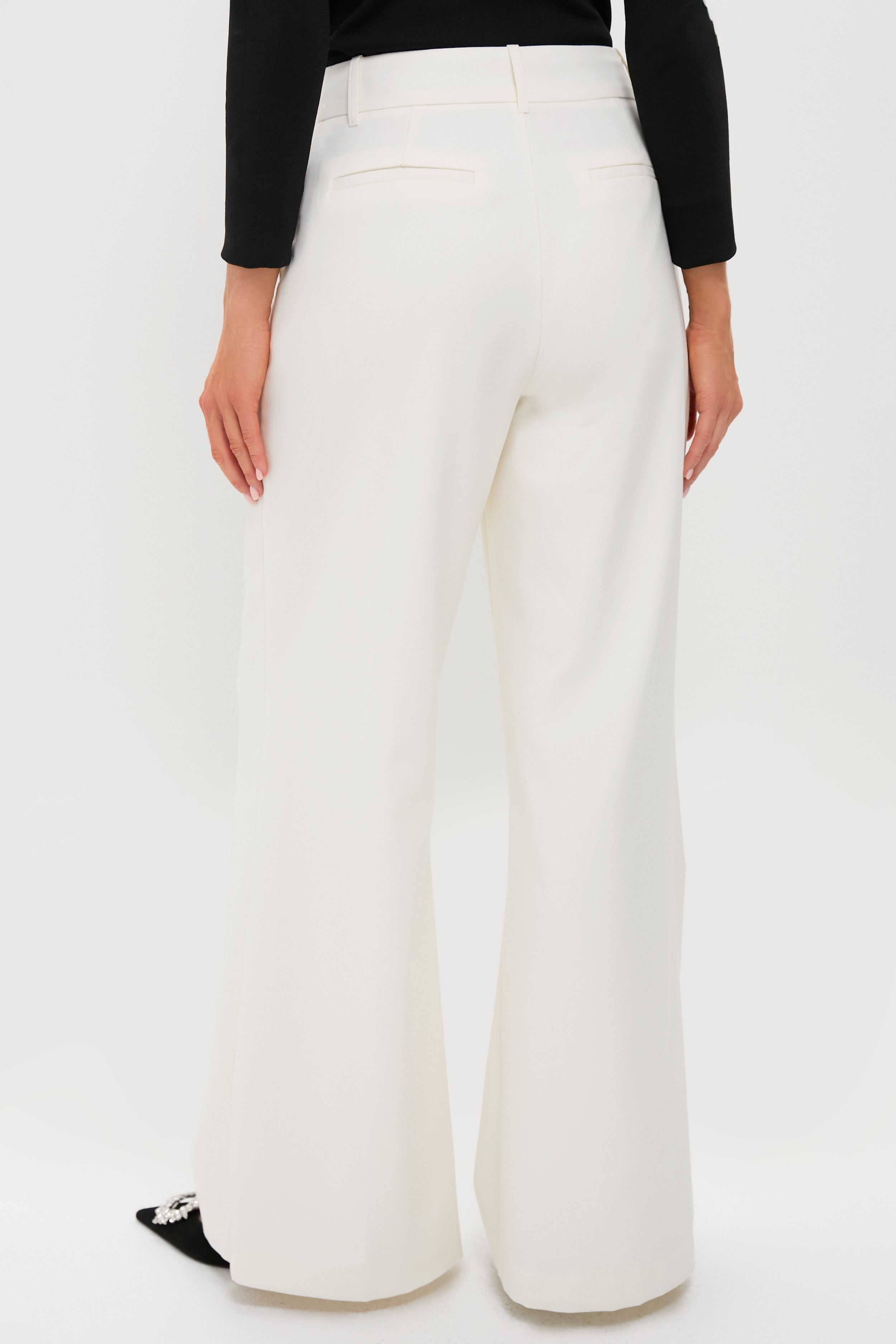 Cream Wool Watson Pants-Beilave