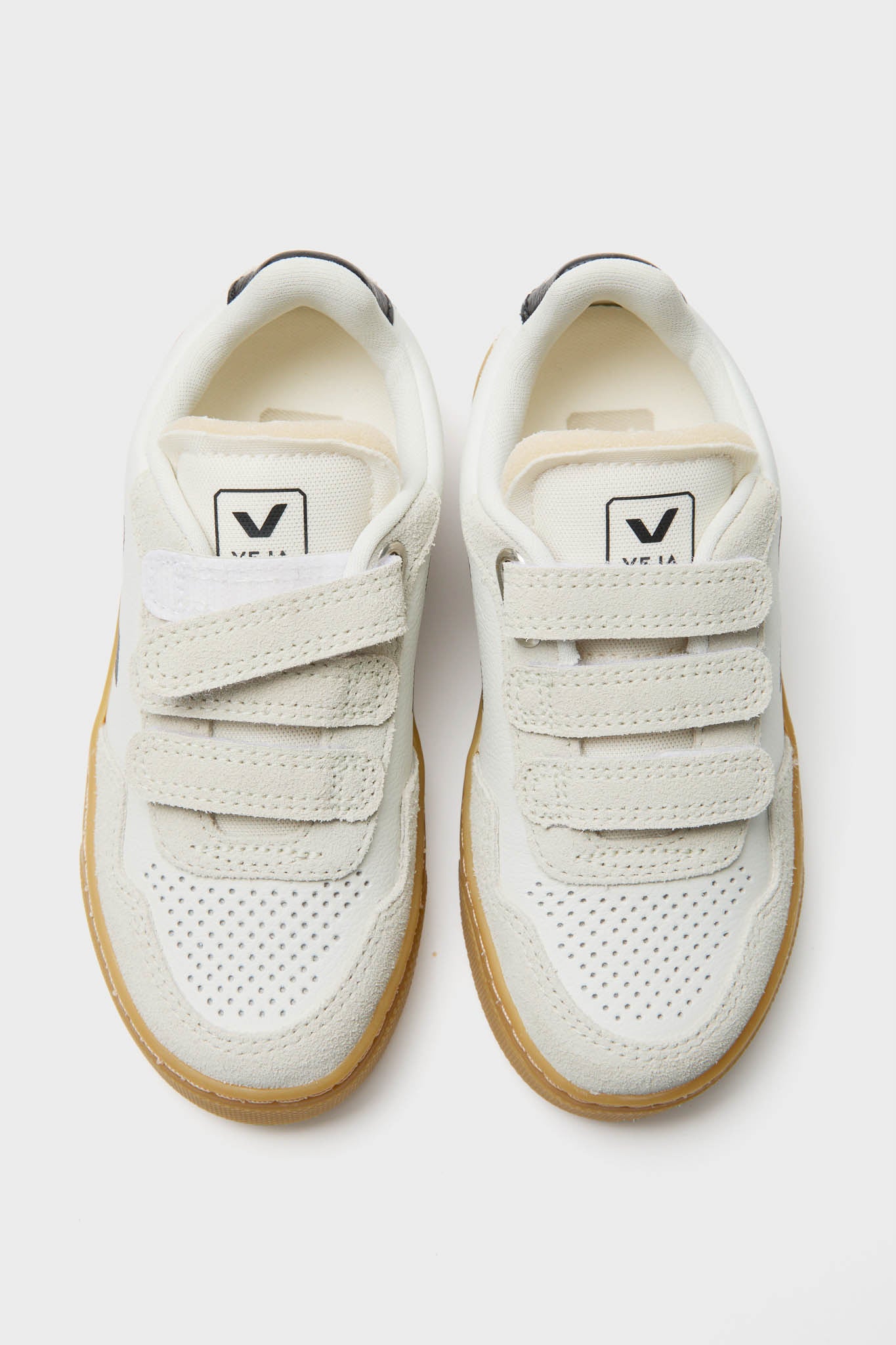 White Black Natural Small V-90 Sneakers-Beilave