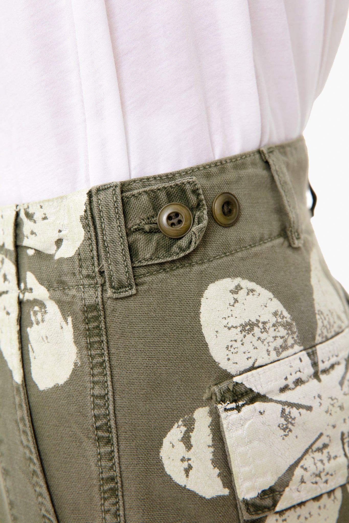 Daisy Stamp Vintage Army Pant-Beilave