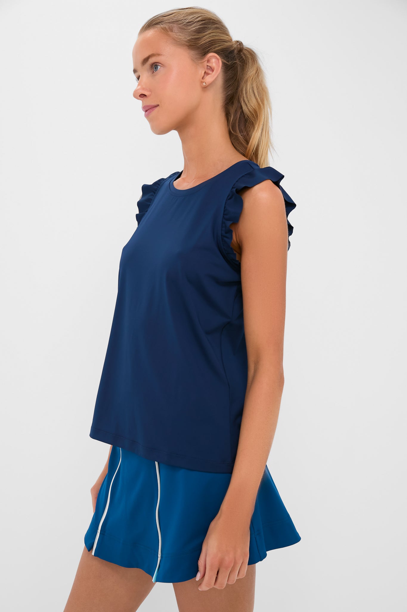 Poseidon Ruffle Performance Jersey Lea Tank-Beilave