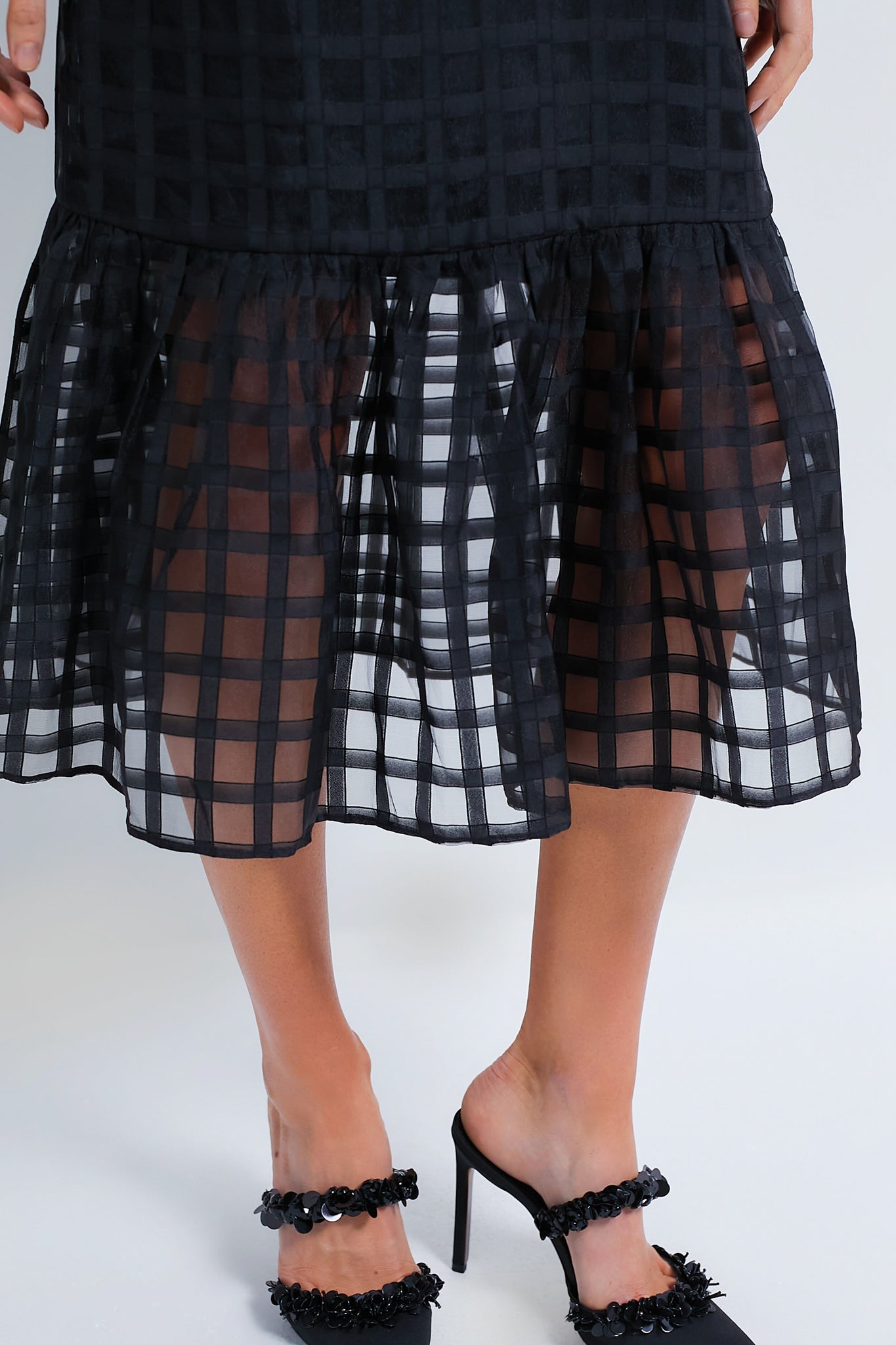 Organza Windowpane Waverly Dress-Beilave