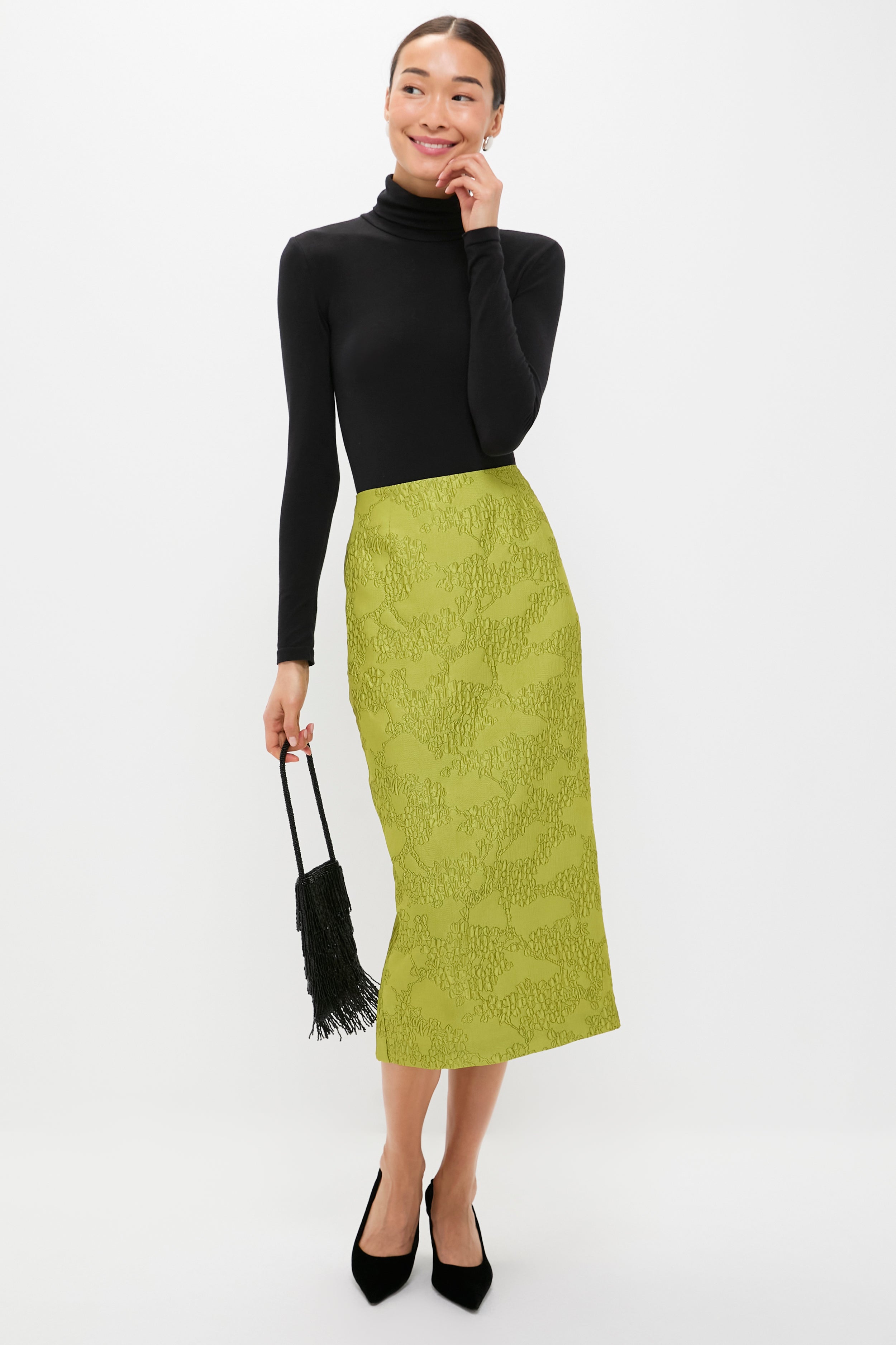 Brocade Metallic Ellington Skirt-Beilave