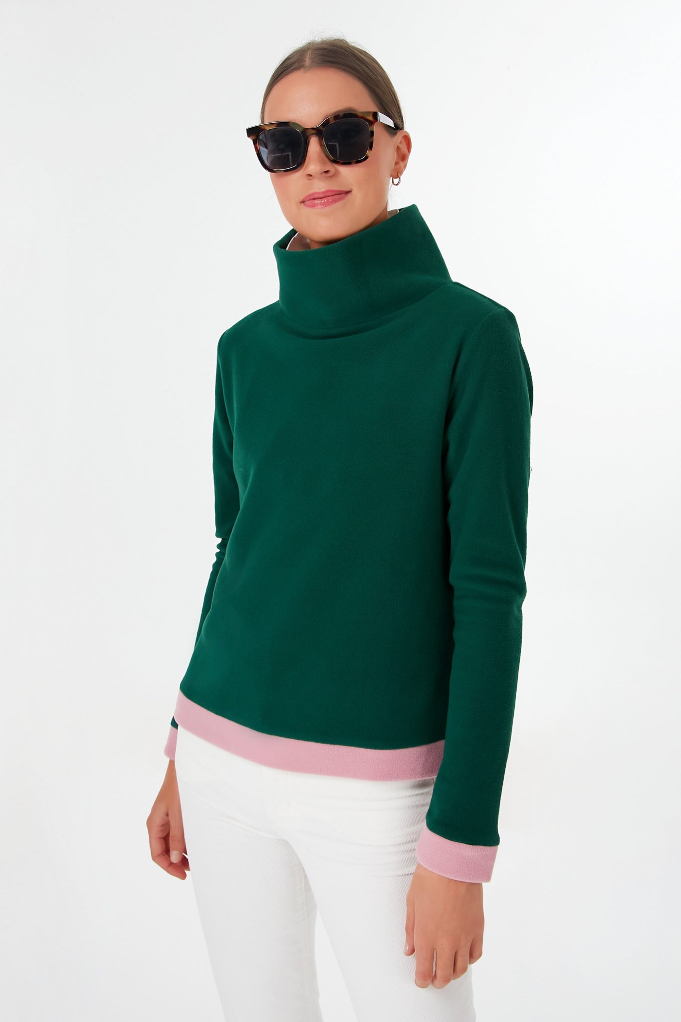 Exclusive Hunter Green Mauve Colorblock Park Slope-Beilave