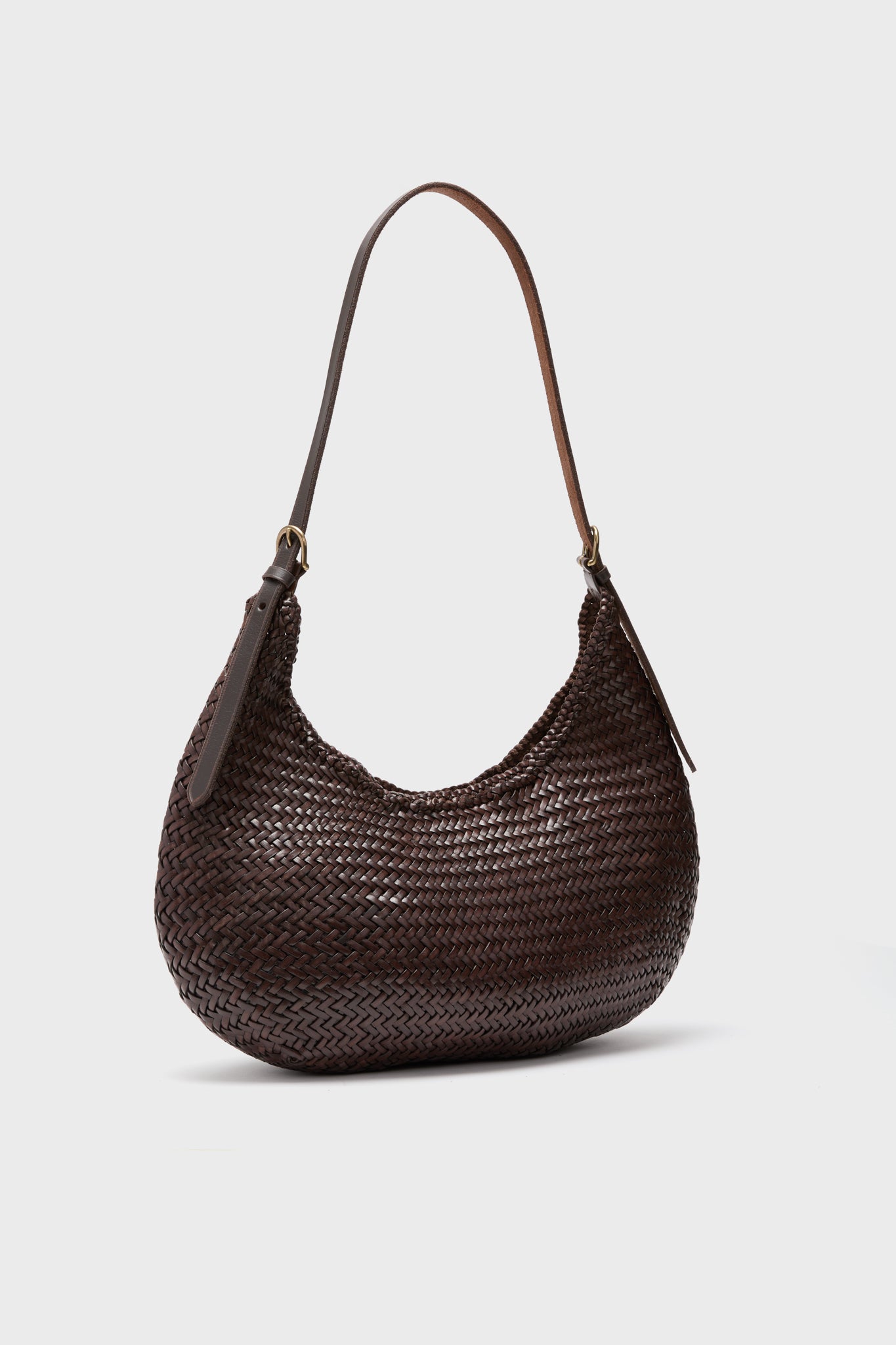 Dark Brown Luna Piena Hobo Bag-Beilave
