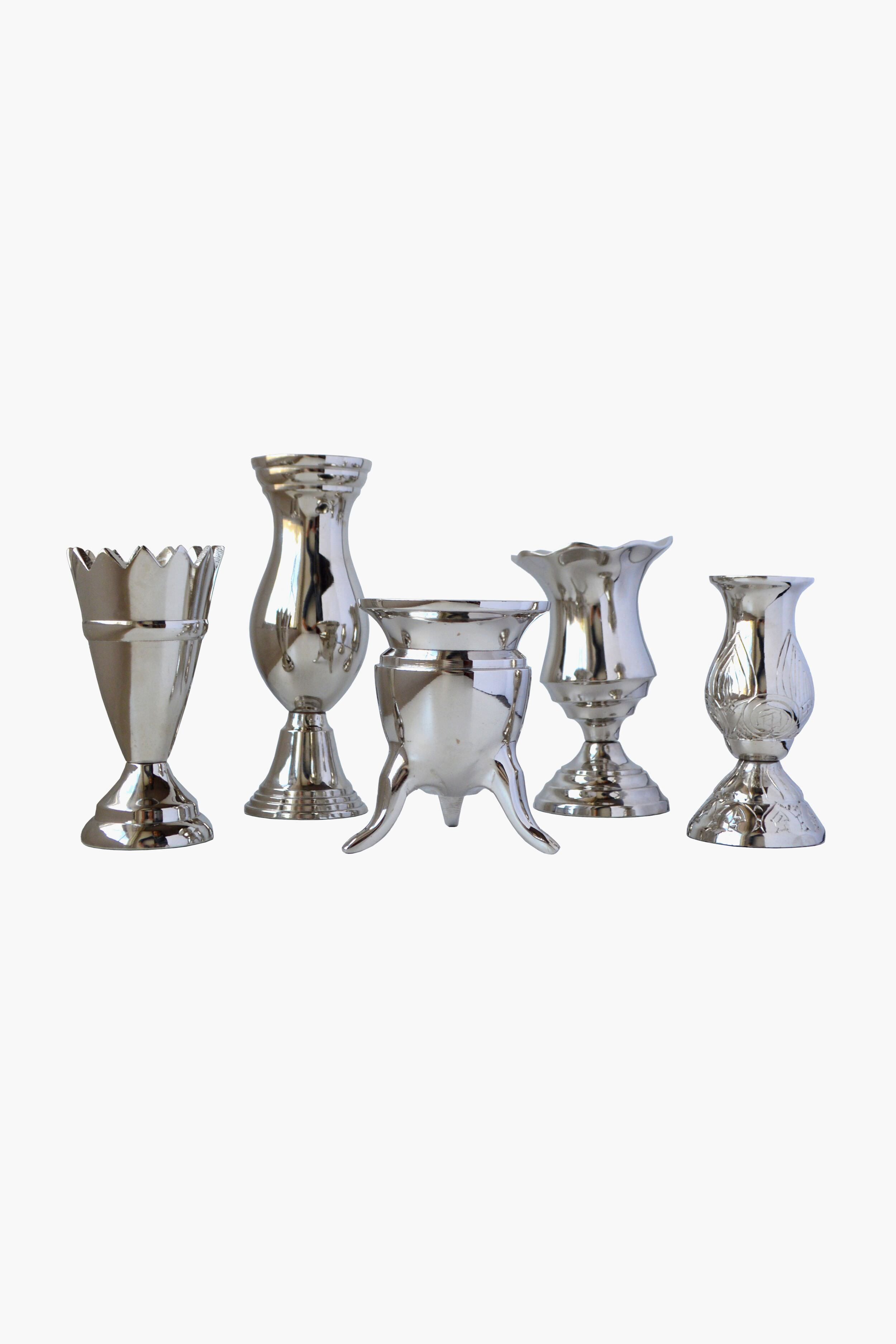 Silver Bud Vases Set of 5-Beilave