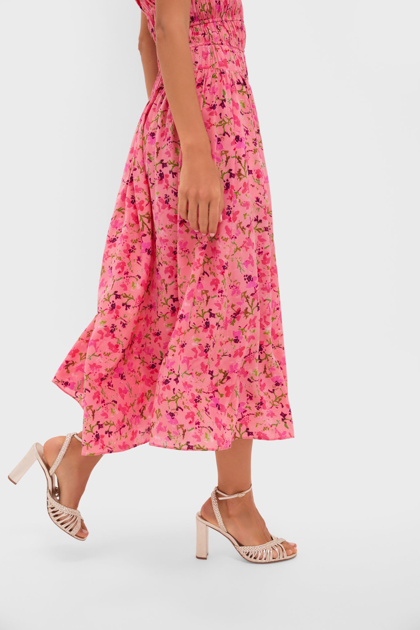 Peony Sylvie Sleeveless V-Neck Midi Dress-Beilave