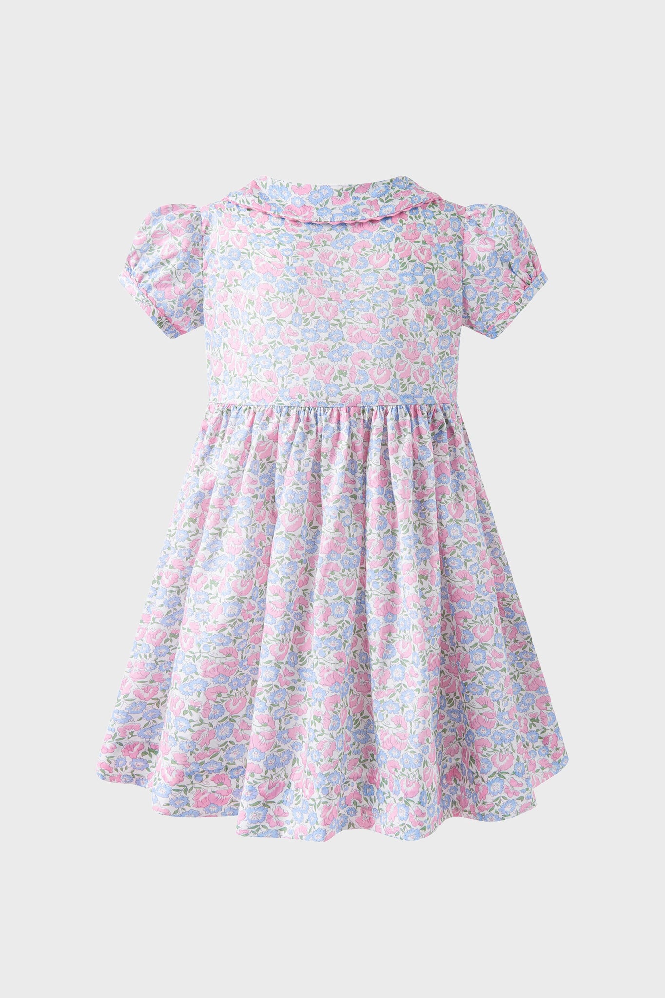 Pastel Floral Button-Front Dress-Beilave