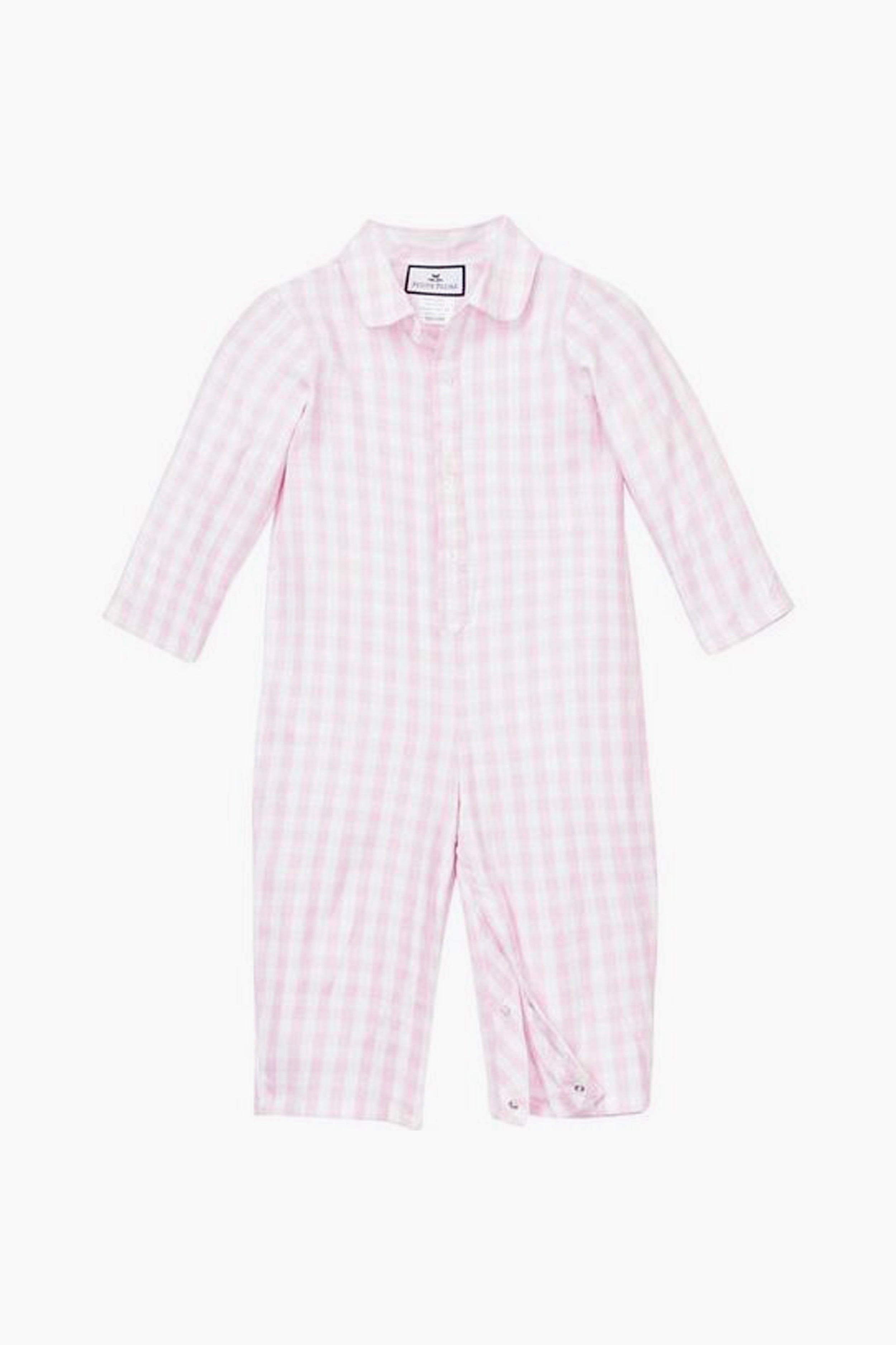 Infant Pink Gingham Romper-Beilave