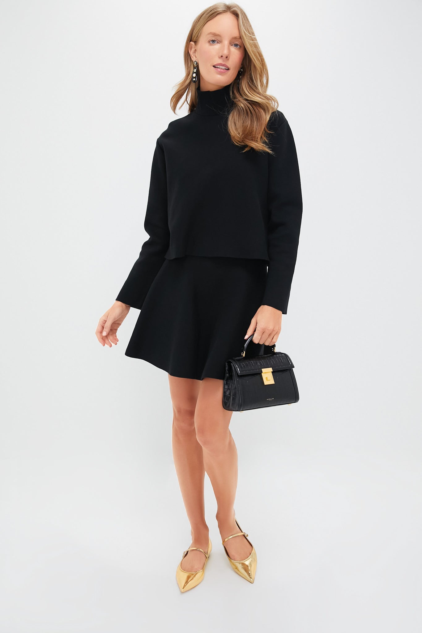 Gold Double T Buckle Mary Jane-Beilave