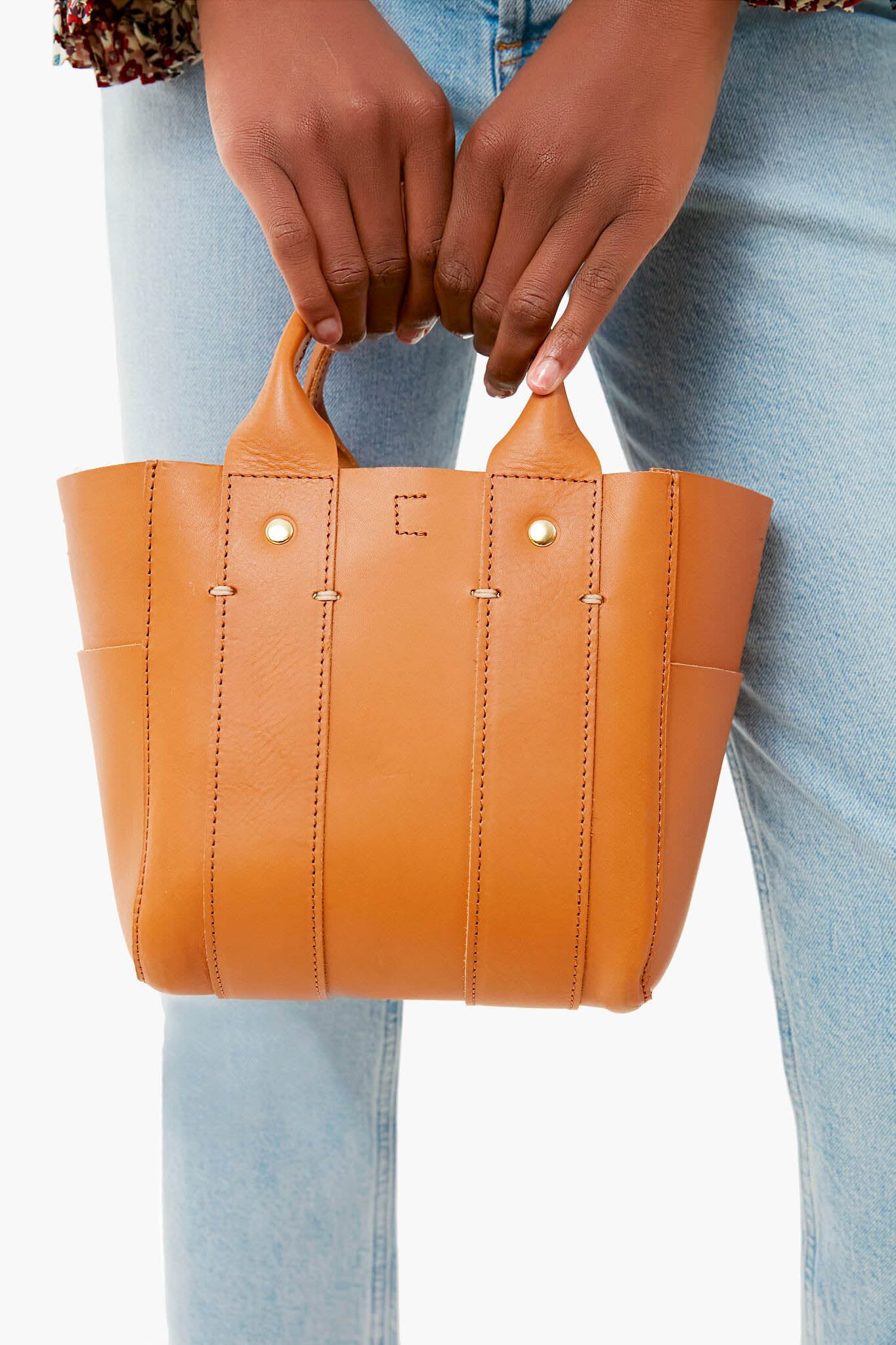 Cuoio Vachetta Petite Box Tote-Beilave