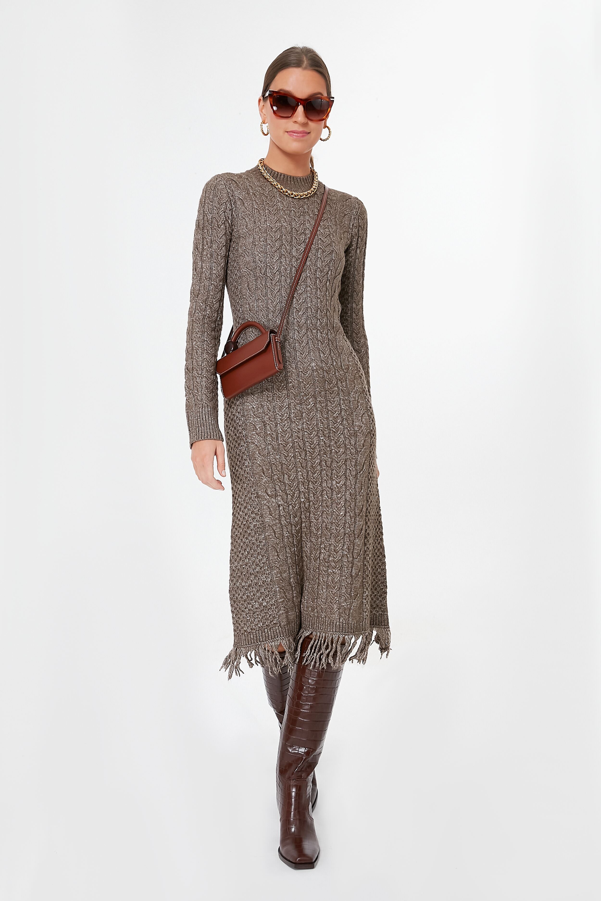 Olive Sweater Dress-Beilave