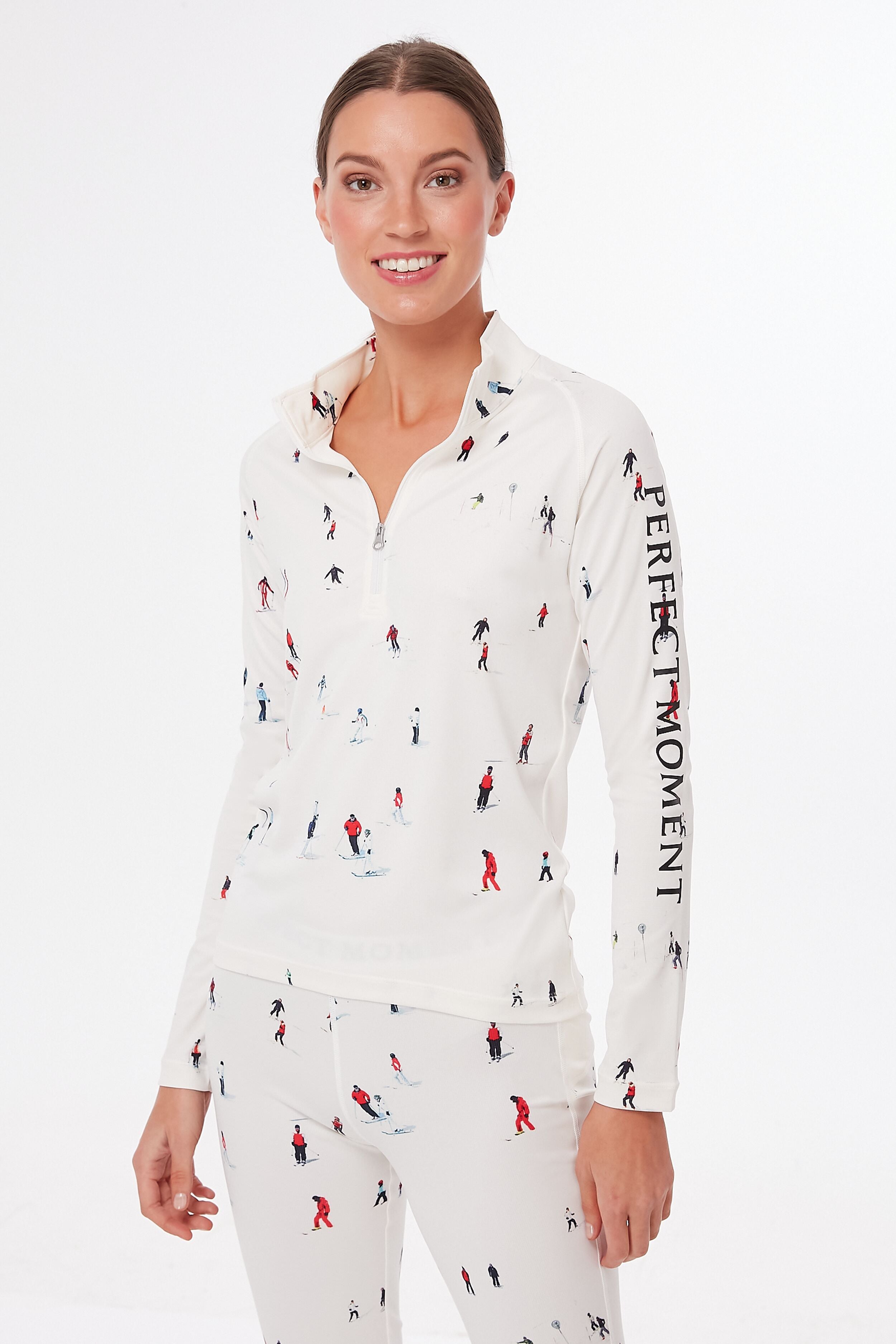 Dede Ski Print Thermal Half Zip-Beilave