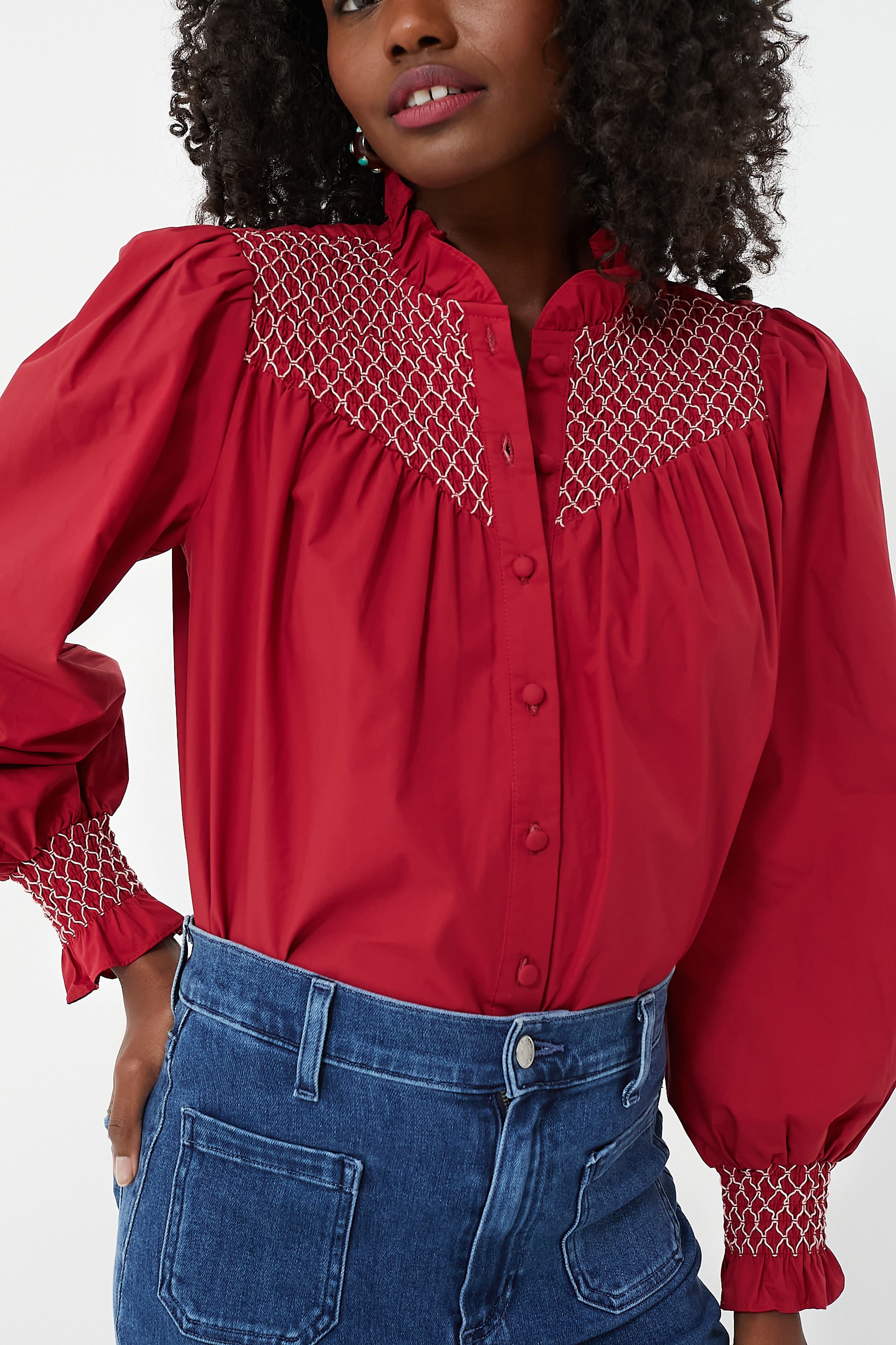 Wine Nicole Shirt Long Sleeve-Beilave