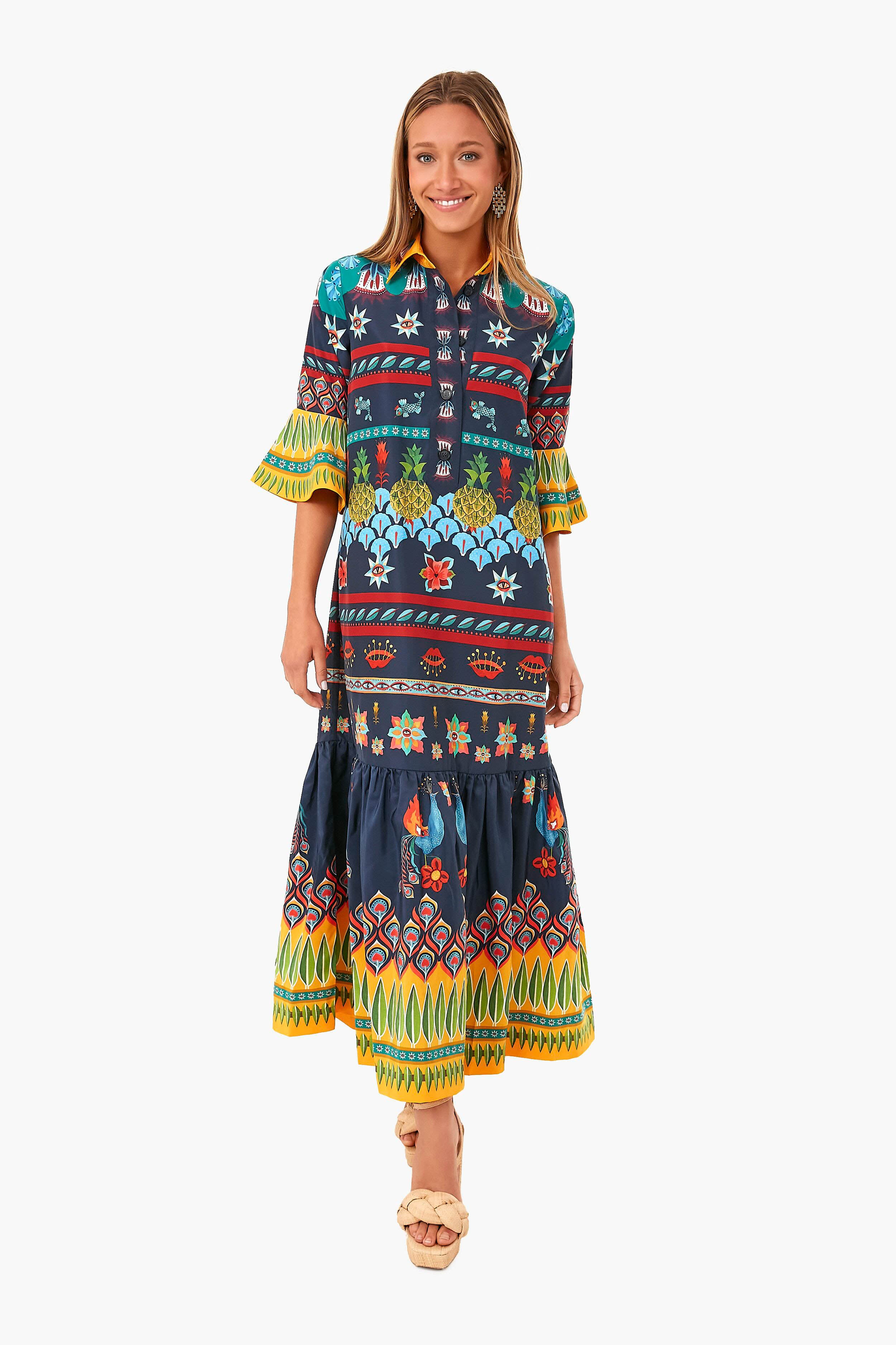 Patchwork Occhi Artemis Dress-Beilave