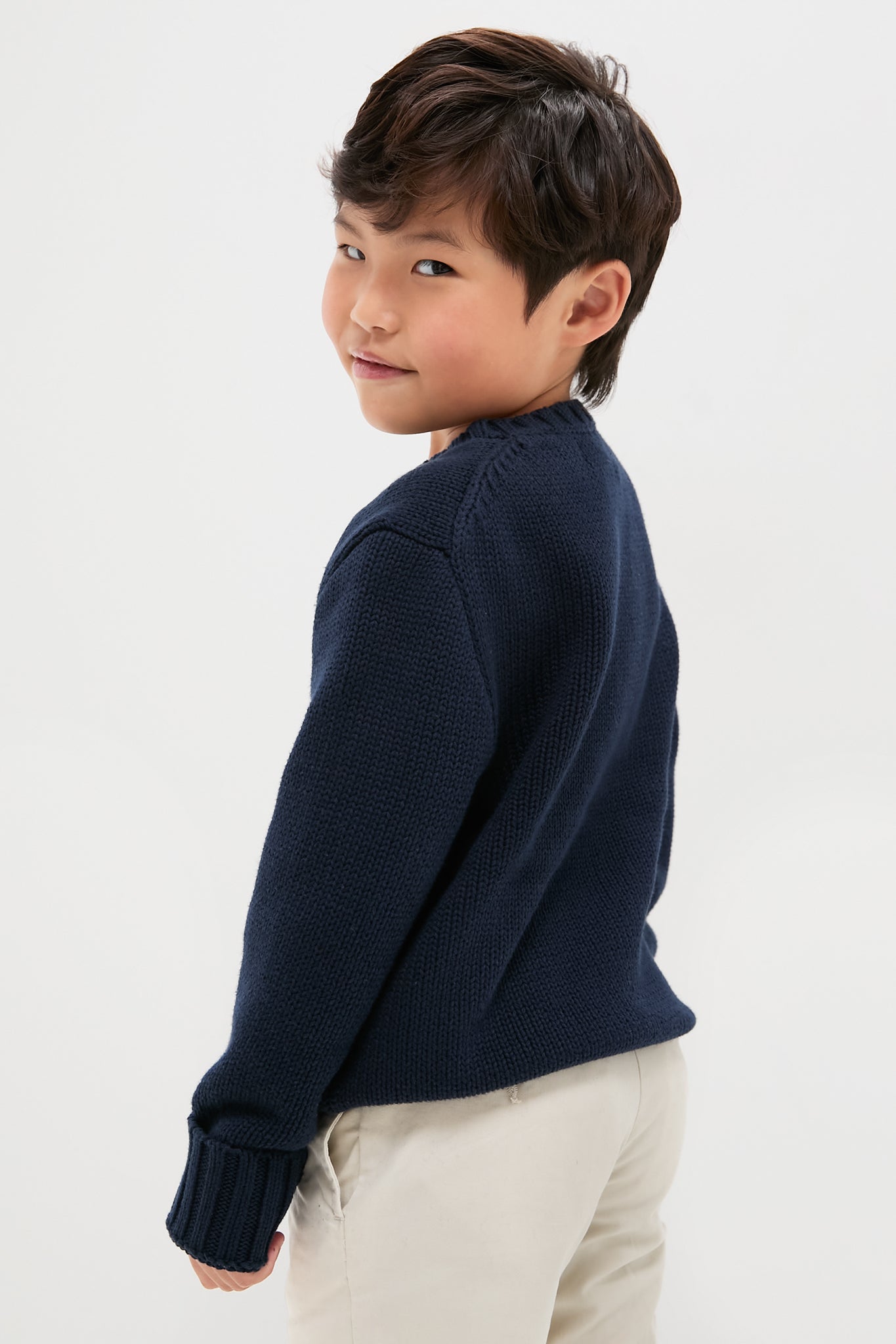 Flag Cotton Crewneck Sweater-Beilave