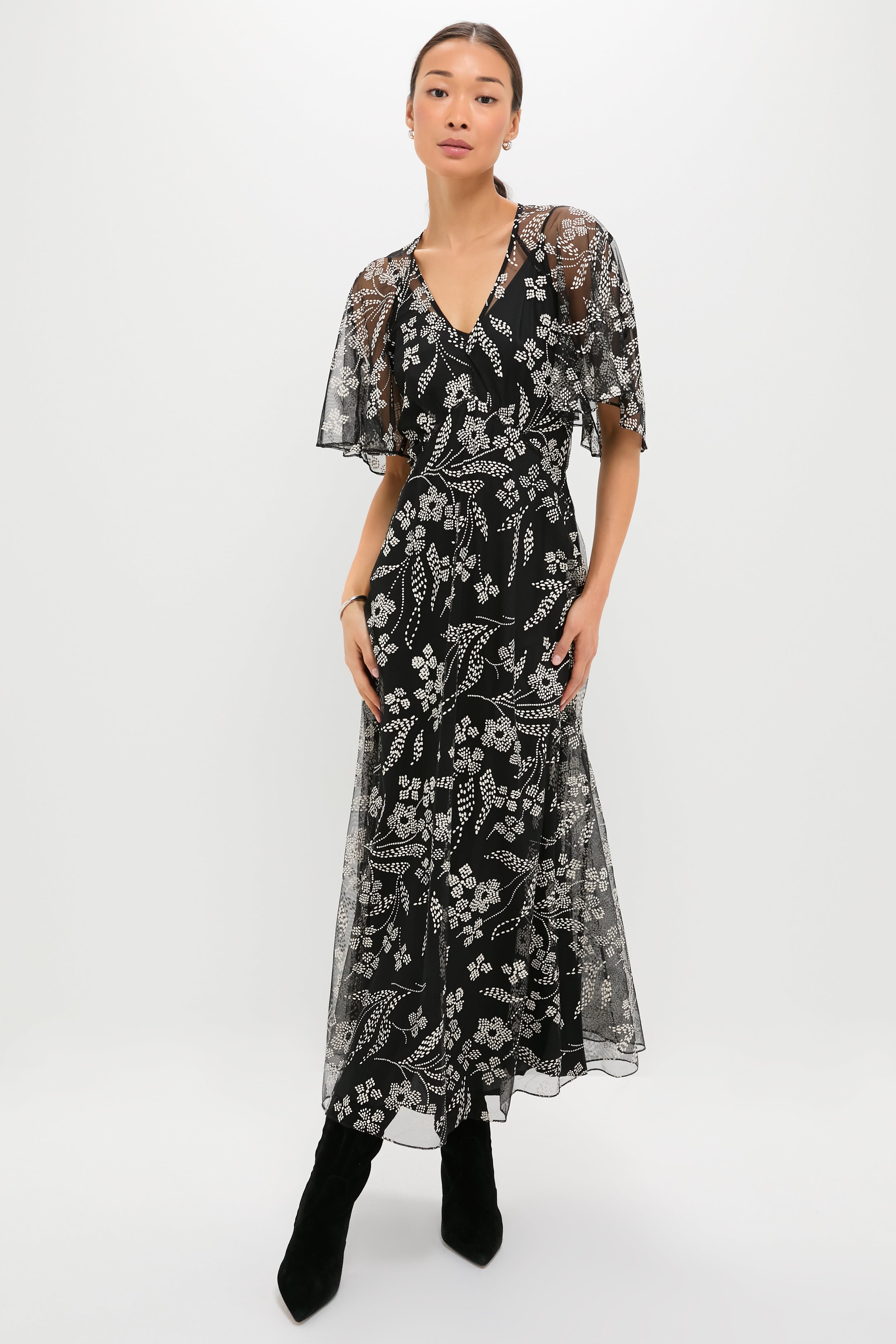 Brocade Floral The Festal Dress-Beilave