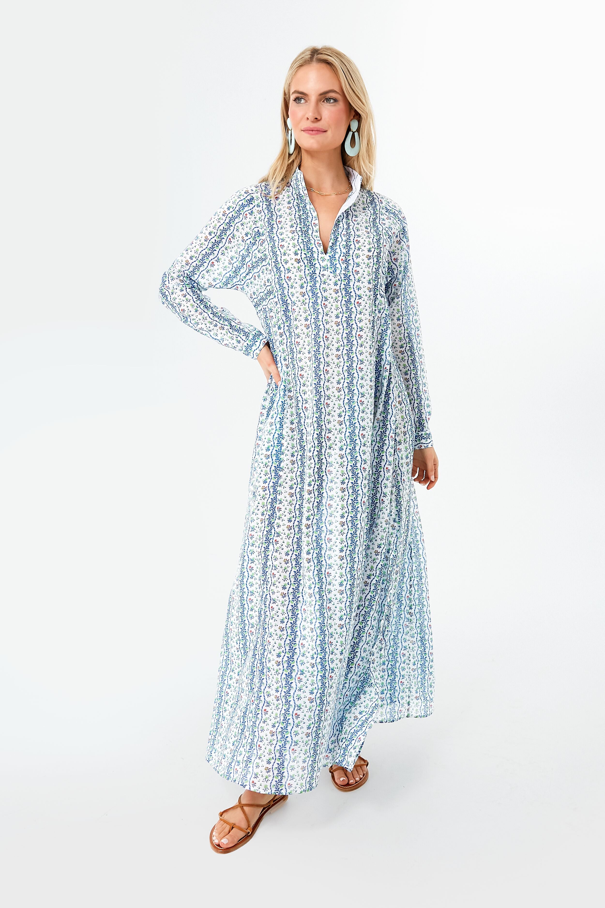 Green Floral Parvati Dress-Beilave