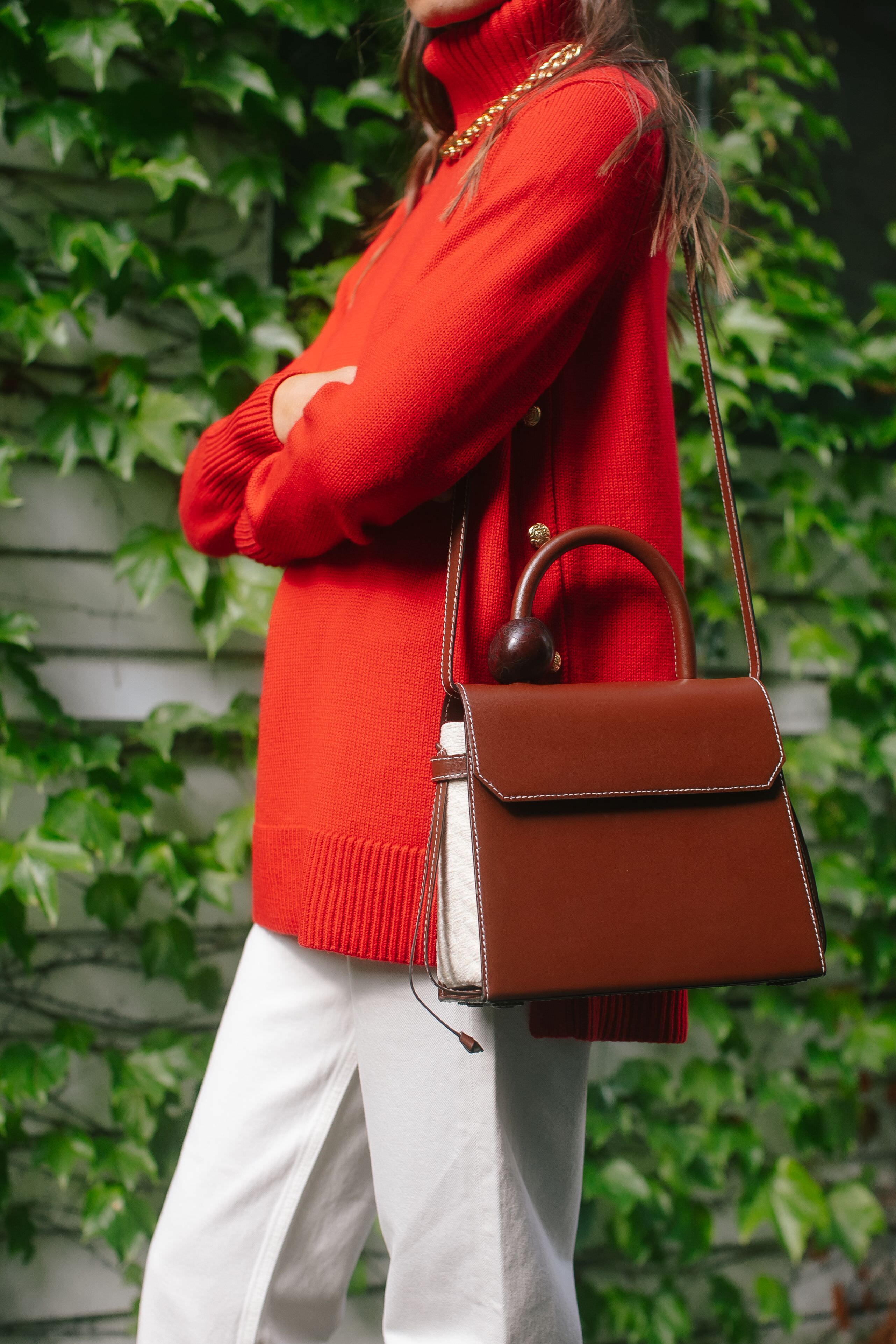 Cuoio Cari Napa Quilted Satchel-Beilave