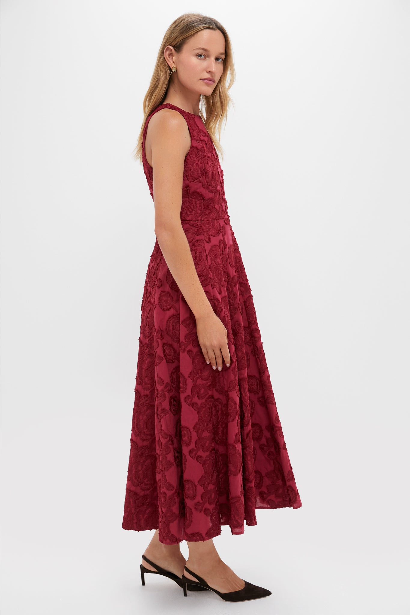 Ruby Textured Floral Melina Maxi Dress-Beilave