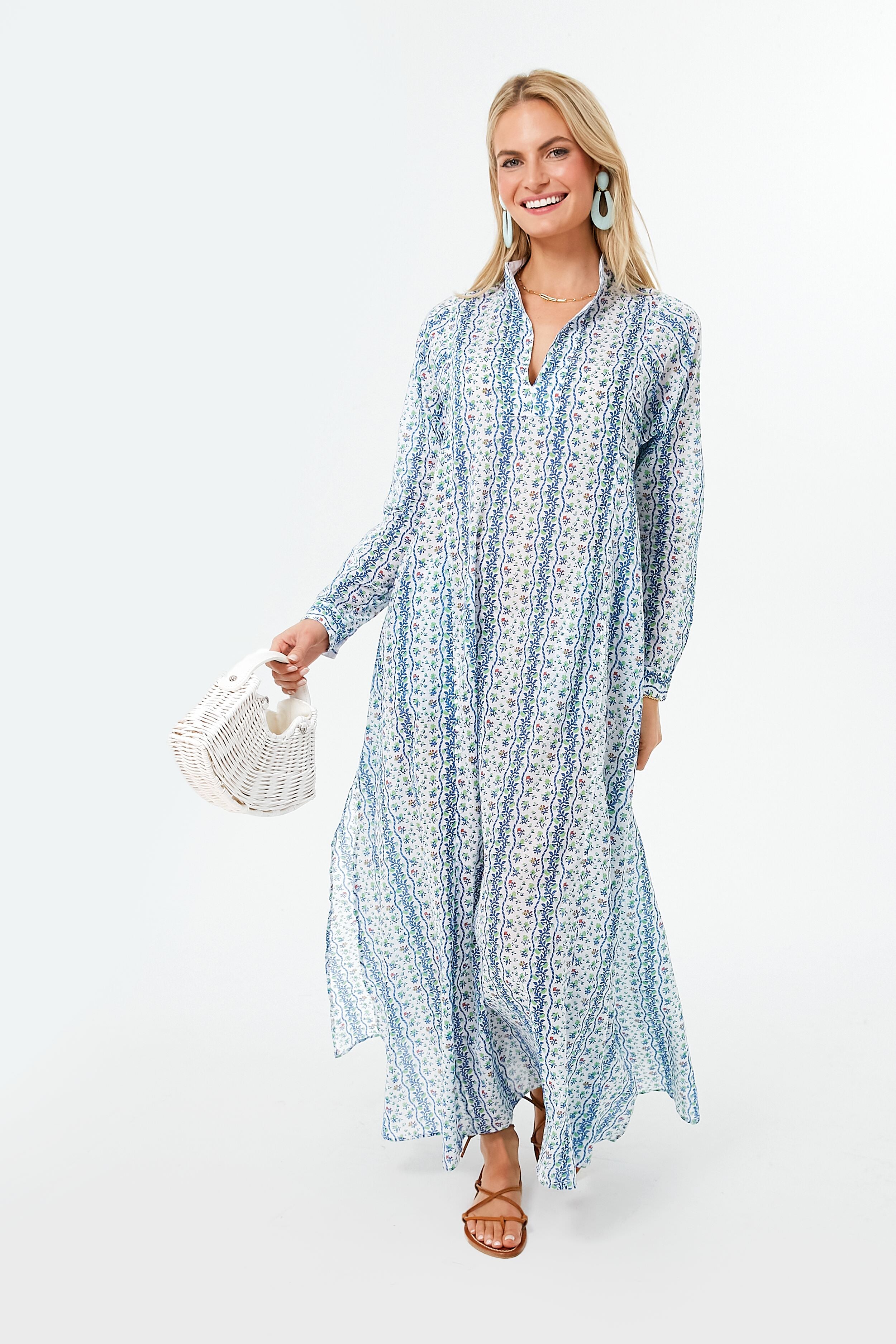 Green Floral Parvati Dress-Beilave