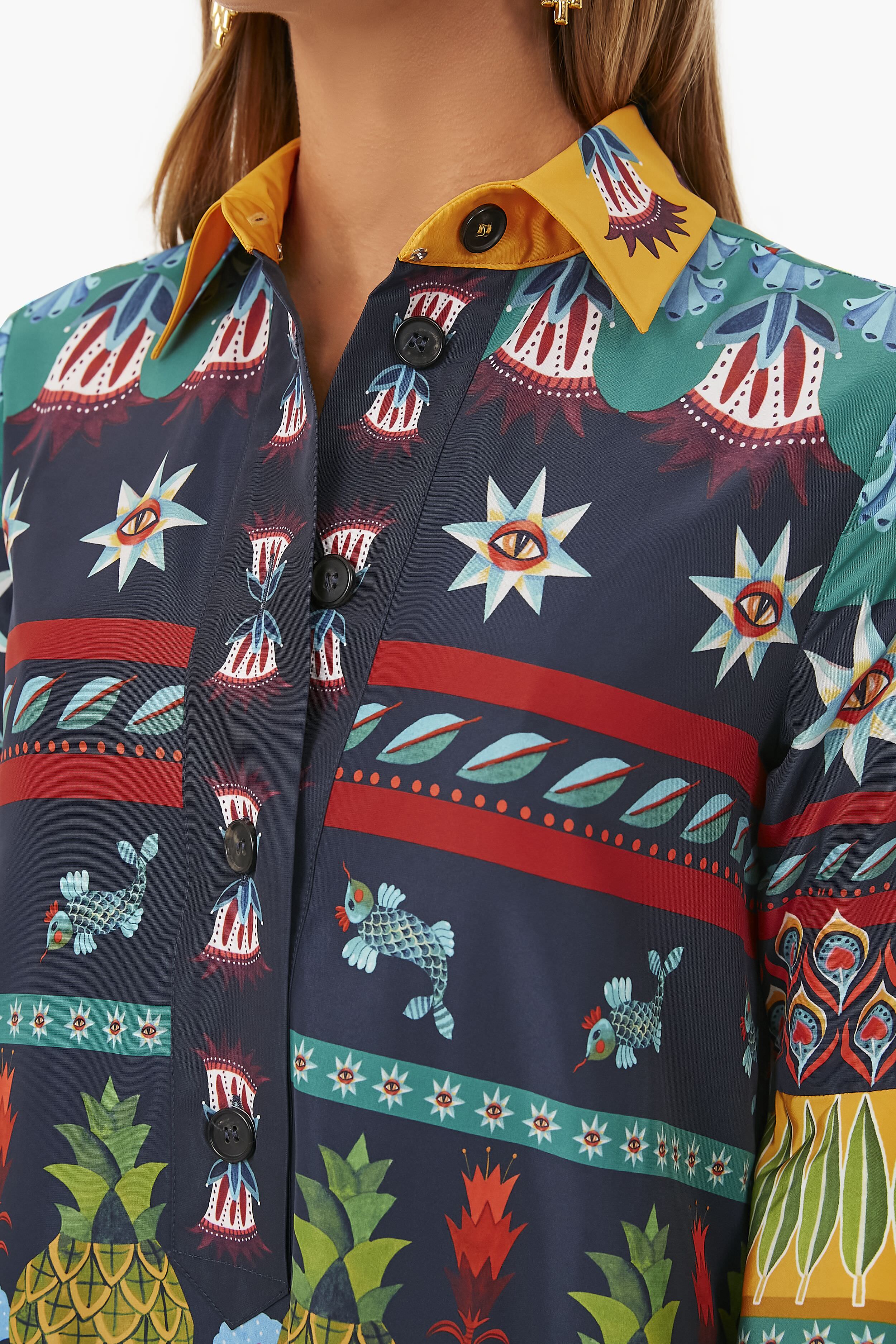 Patchwork Occhi Artemis Dress-Beilave