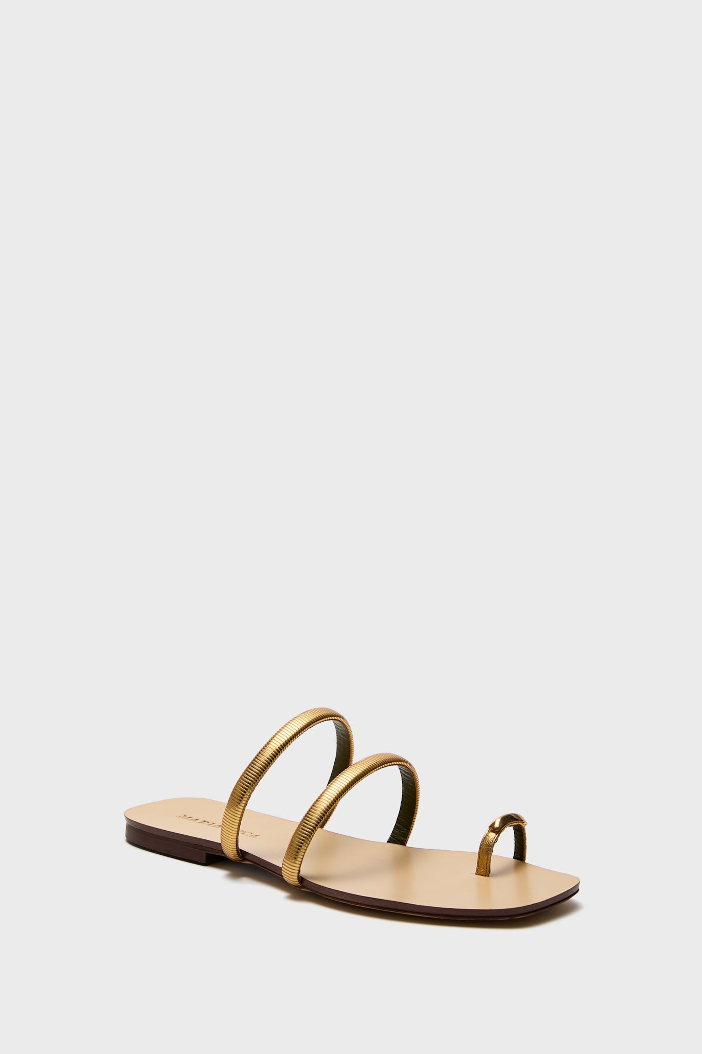 Gold Monica Capri Sandals-Beilave