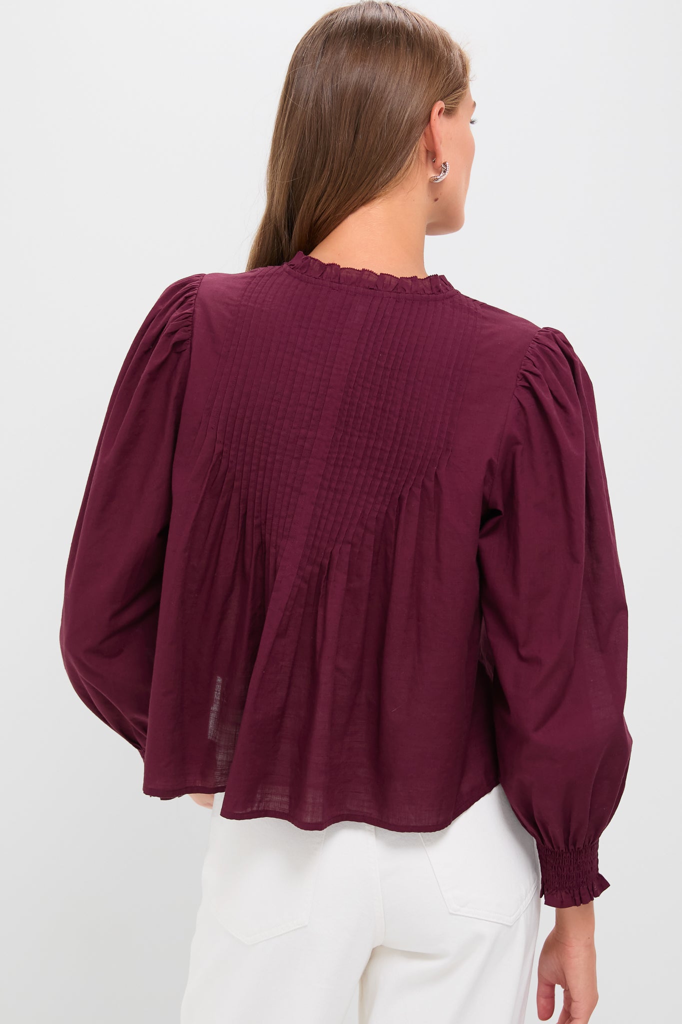 Exclusive Burgundy Anise Long Sleeve Top-Beilave