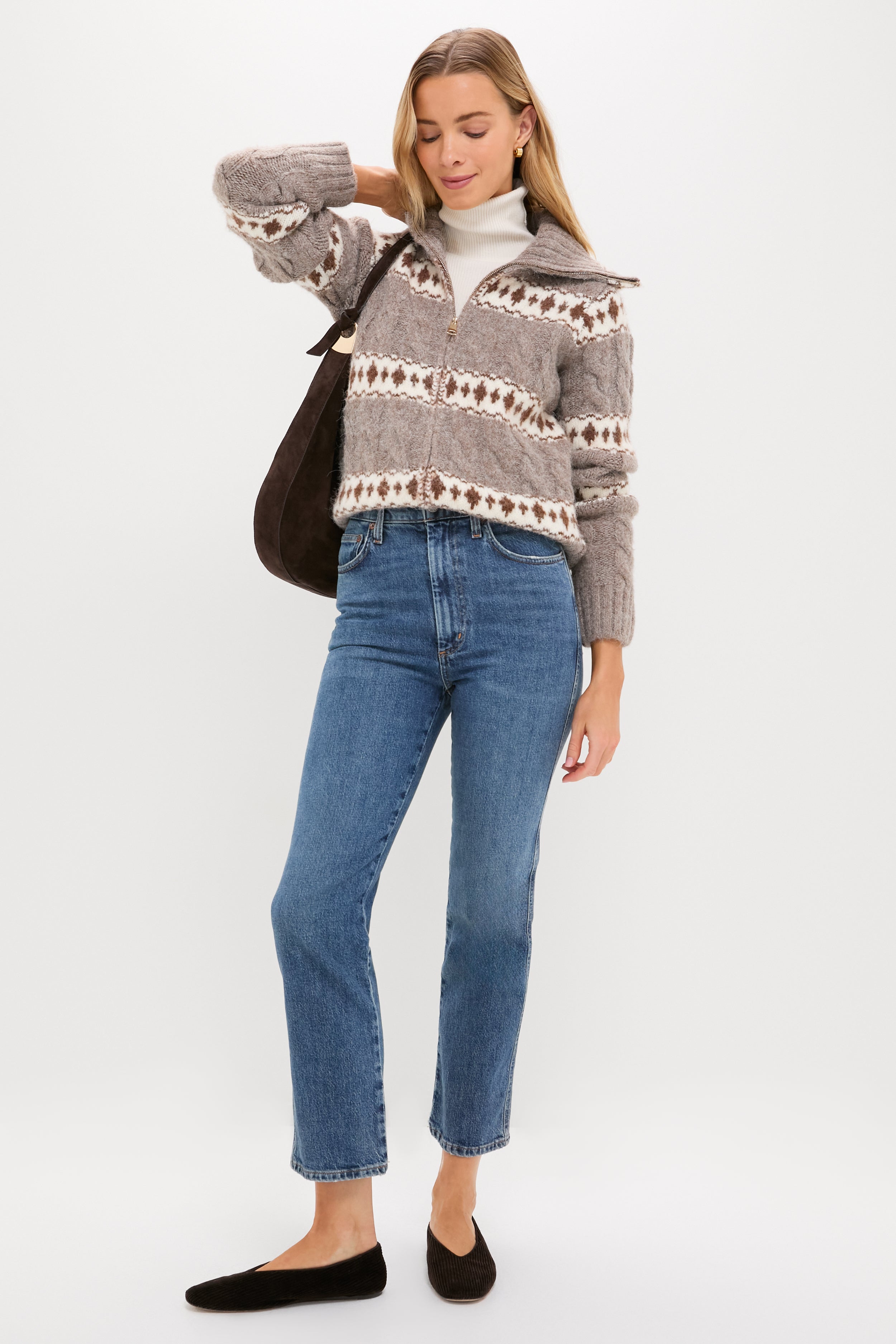 Striped Fair Isle Kinvara Cardigan-Beilave