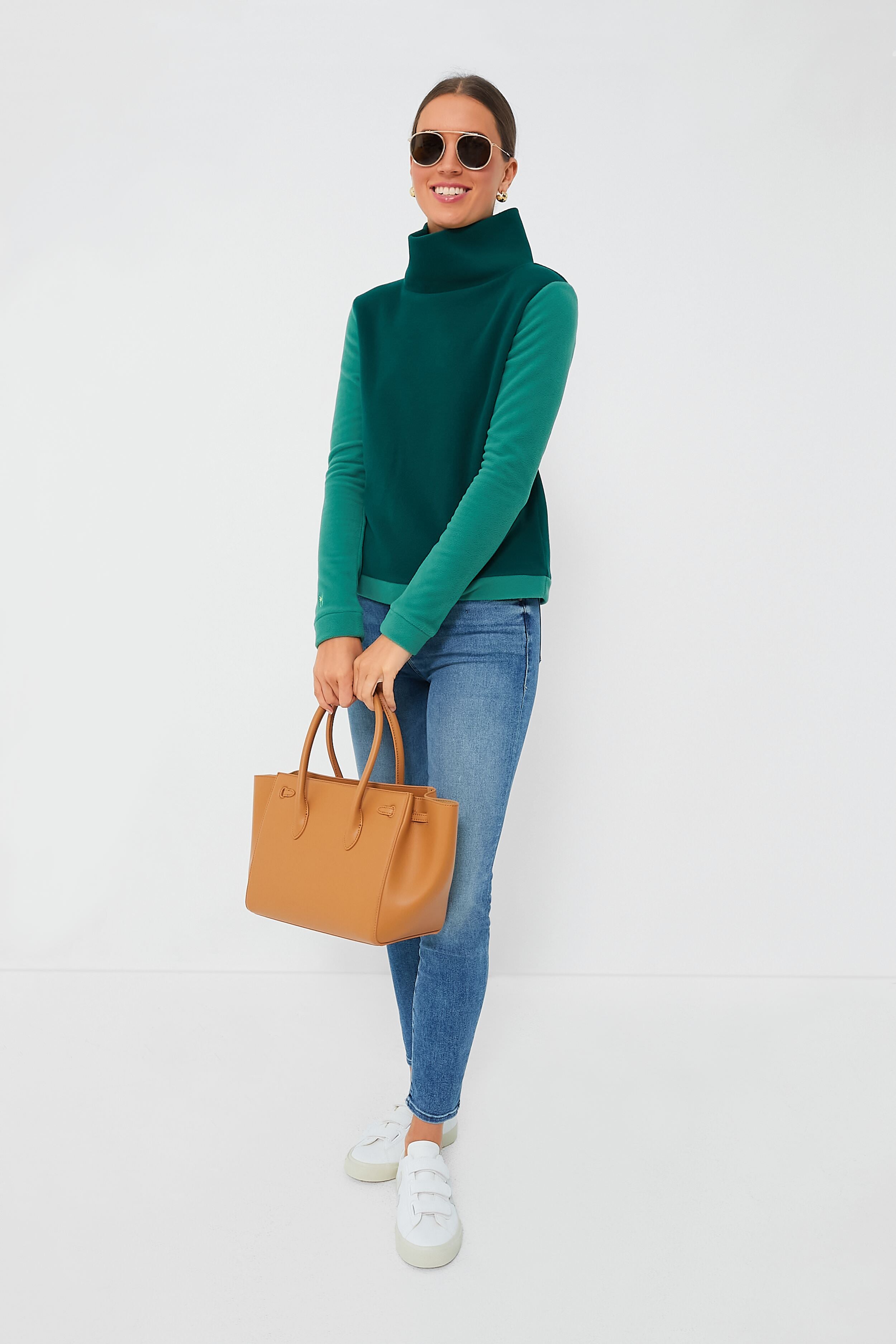 Exclusive Emerald Jaguar Green Colorblock Park Slope-Beilave