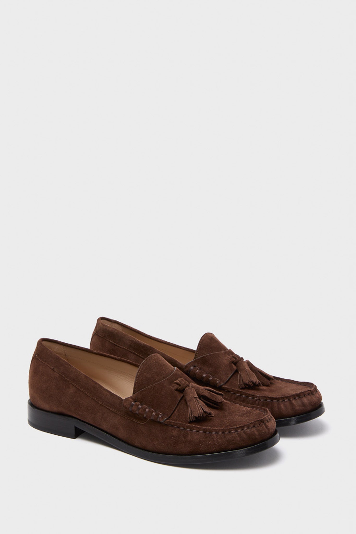 Walnut Lottie Tassel Loafers-Beilave