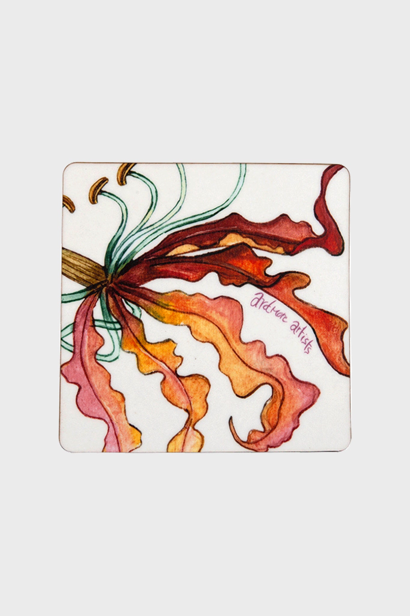 Sandstone Flame Lily Crocodile Coasters-Beilave