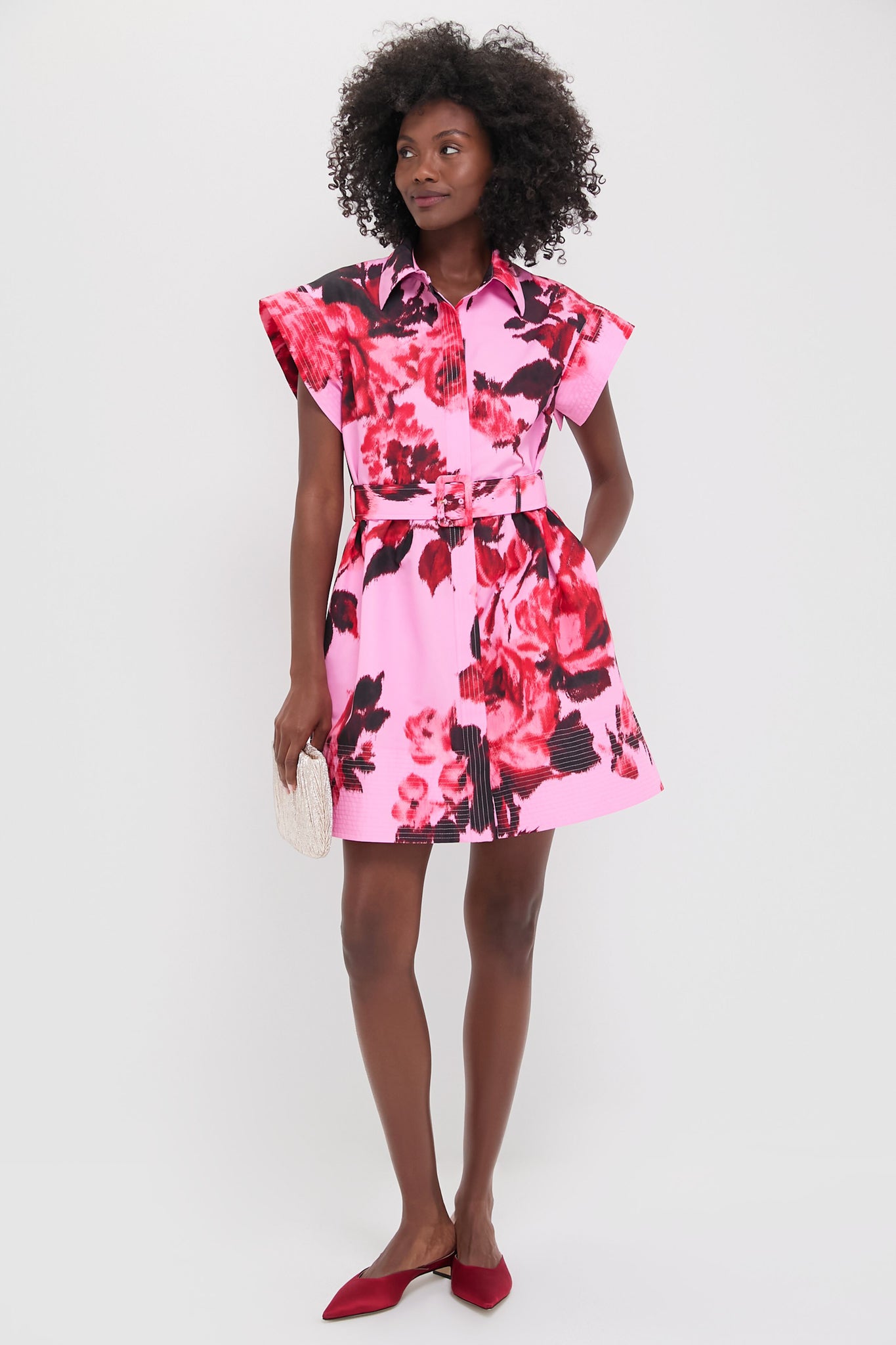 Cerise Blossom Mini Chloe Dress-Beilave