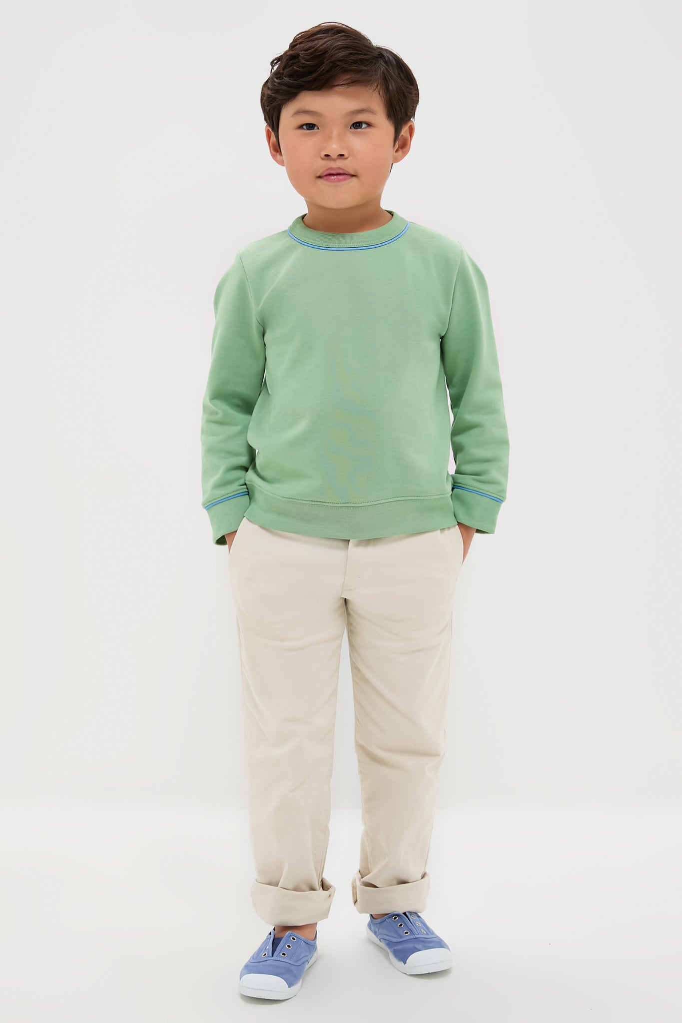 Washed Denim Canvas Laceless Sneaker-Beilave