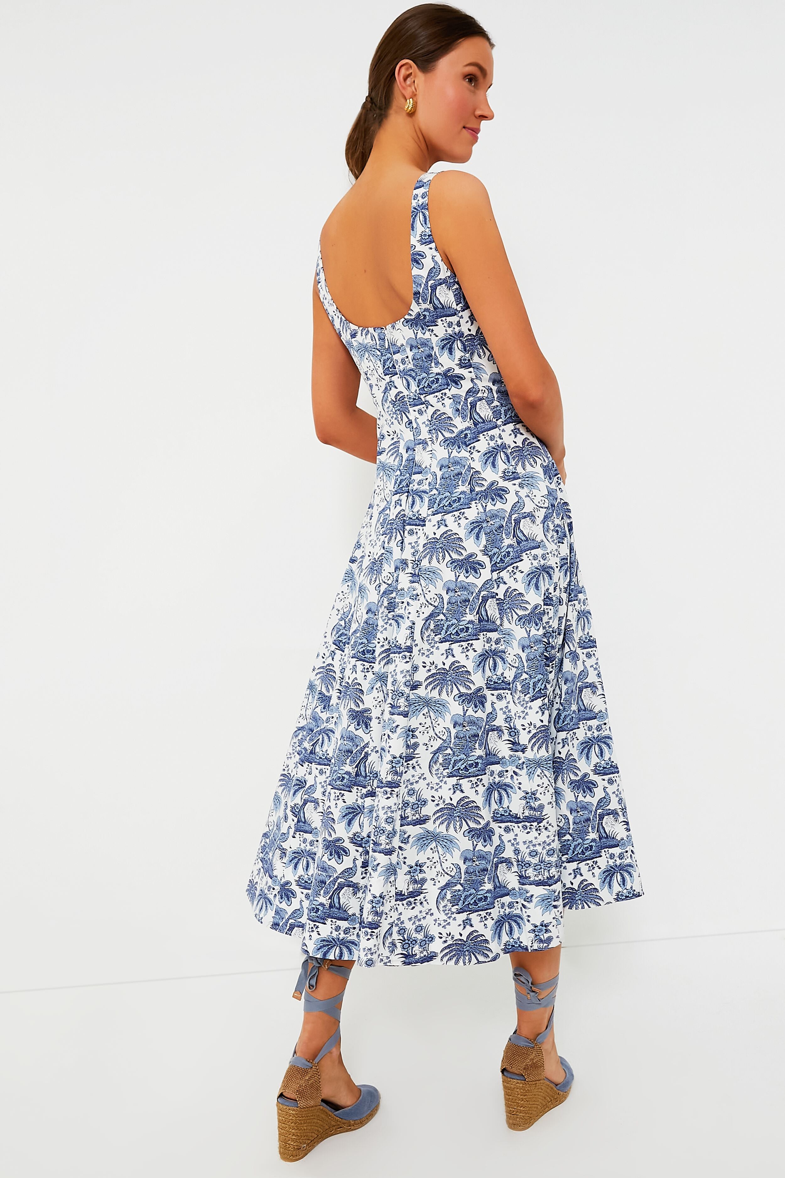 Blue Toile Wells Dress-Beilave