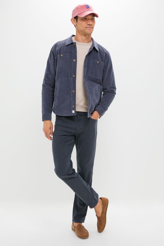 Navy Stretch Terry 5 Pocket-Beilave