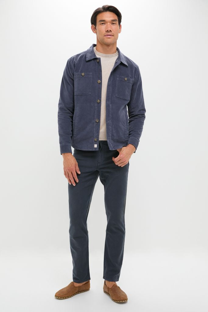 Navy Stretch Terry 5 Pocket-Beilave