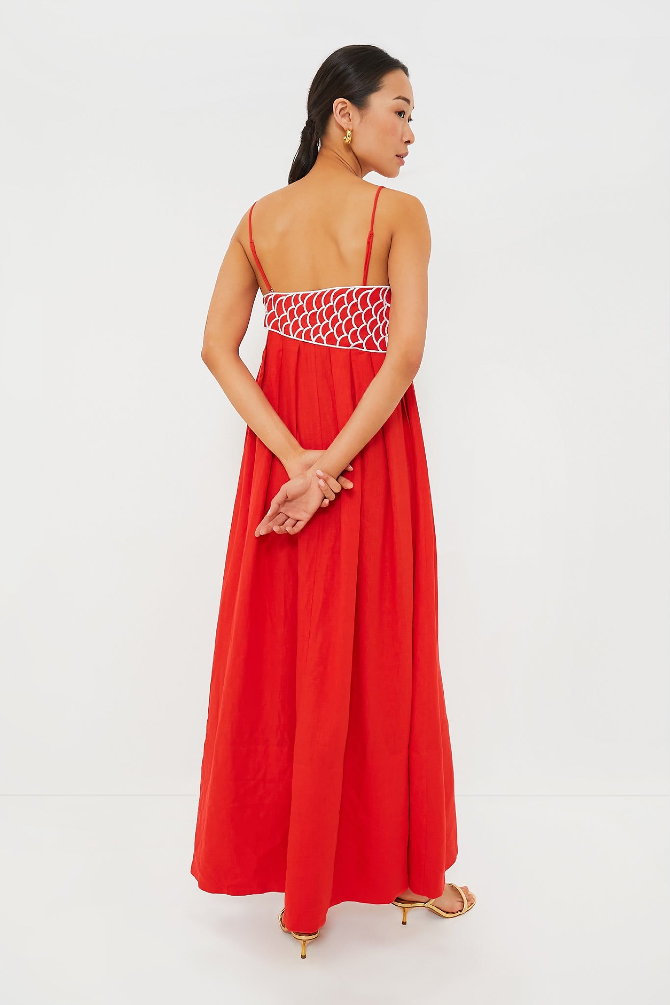 Exclusive Red Fish Top Maxi Dress-Beilave