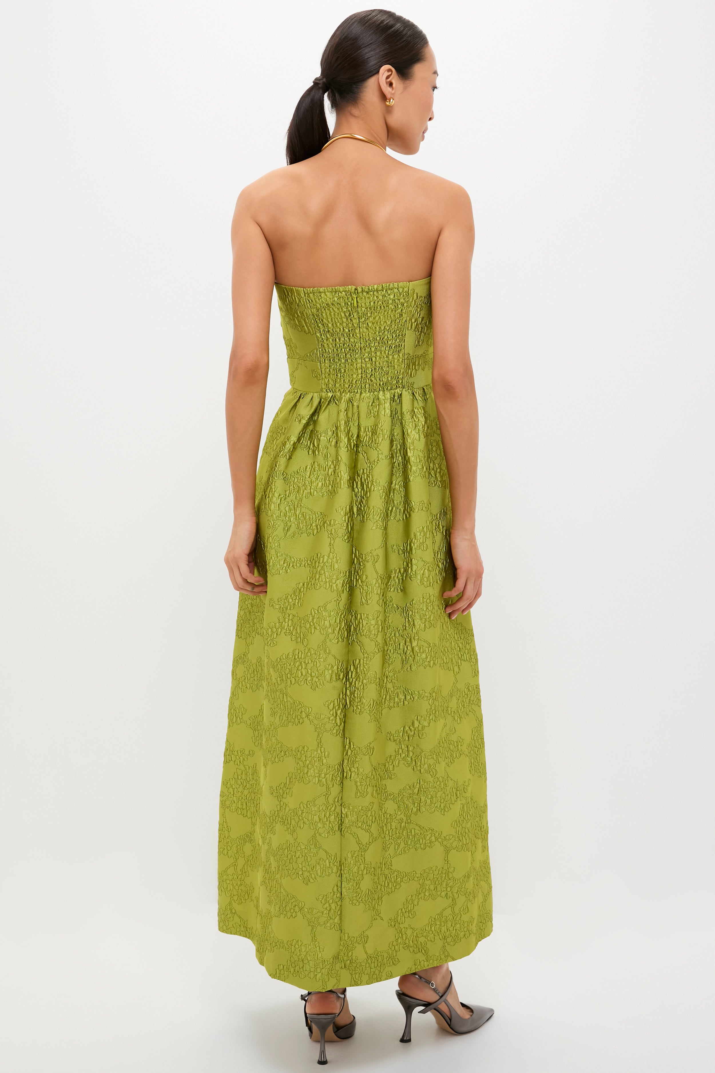 Brocade Metallic Strapless Kathleen Gown-Beilave