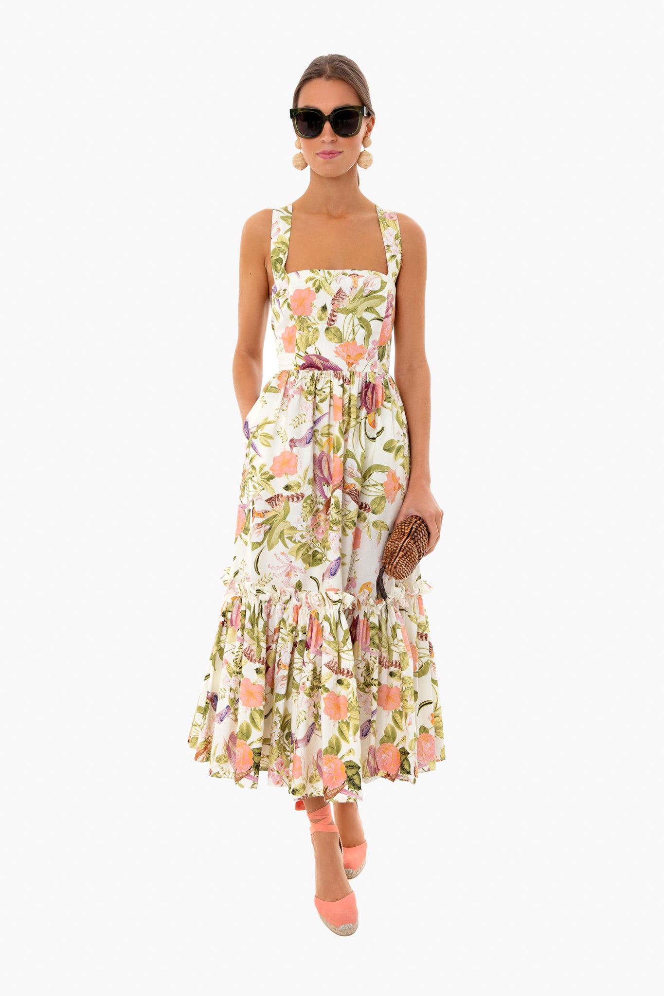 Tropical Birds Ivory Julia Dress-Beilave