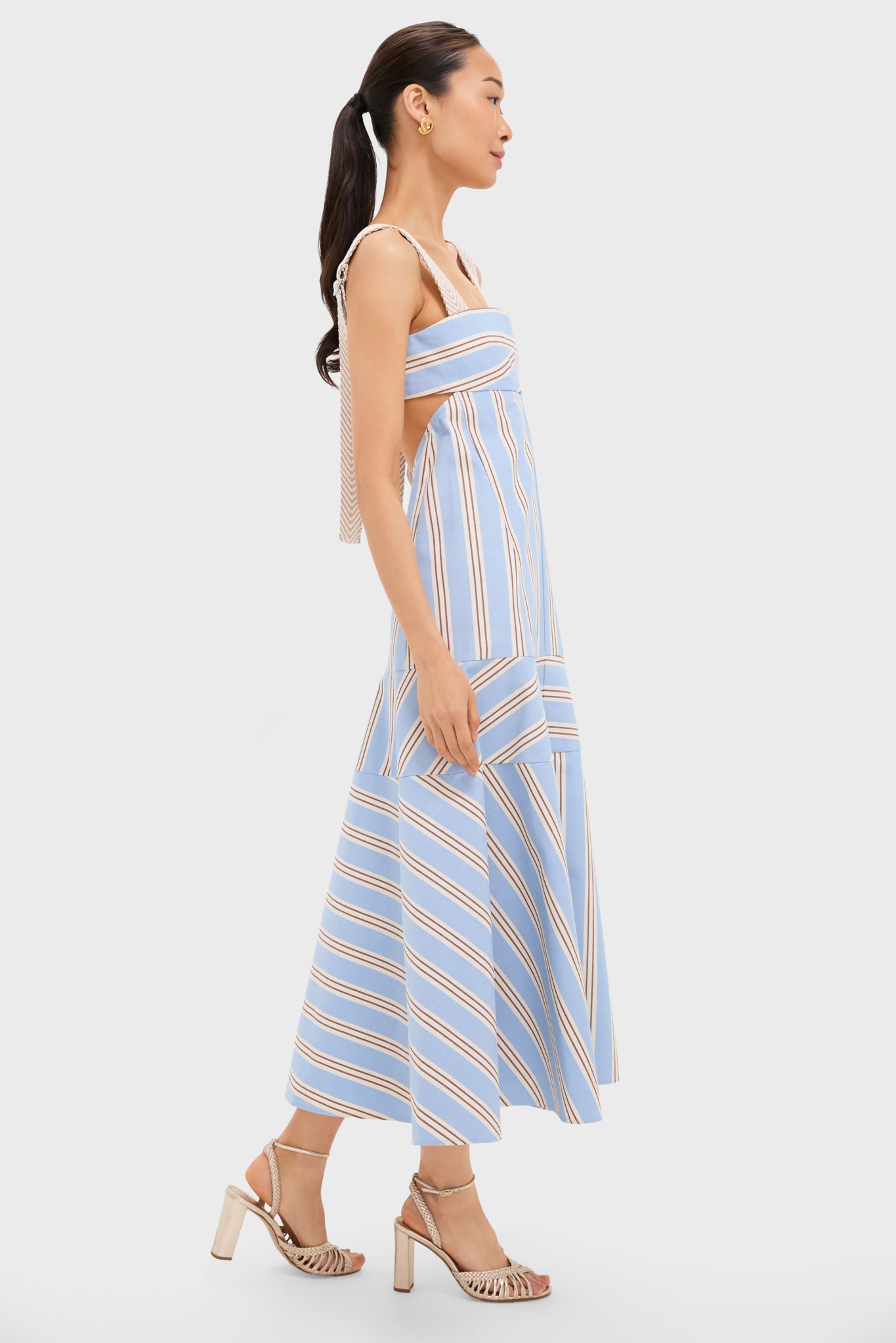 Havana Stripe Talette Dress-Beilave