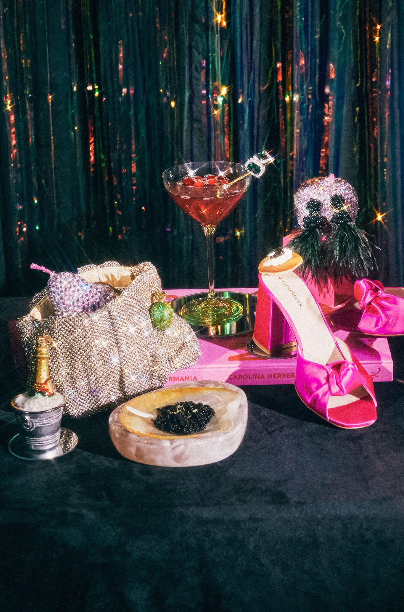 Gold Diamante Ember Clutch-Beilave