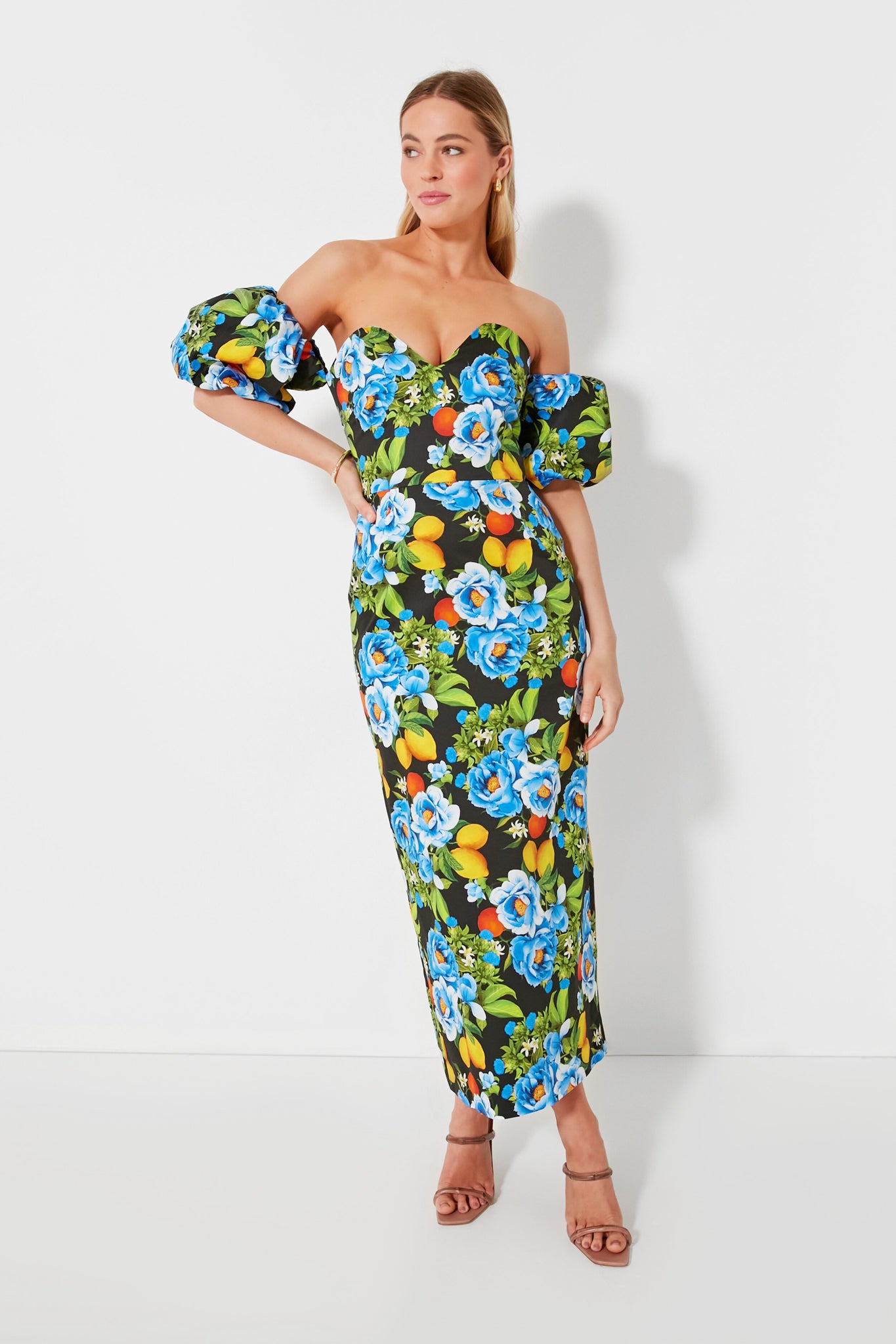 Peonia Black Tati Cotton Dress-Beilave